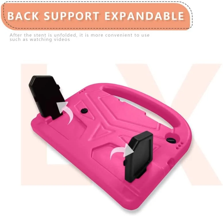 کاور تبلت نیکاکیو مناسب برای لنوو تب M10 HD TB-X505F TB-X505L TB-X605F سایز 10.1 اینچ، مناسب کودکان، دارای دسته با استند، فوم EVA ایمن، سبک وزن، کاور محافظ ضد ضربه، رز