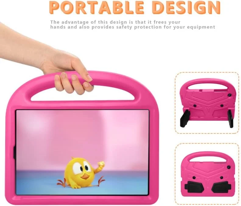 کاور تبلت نیکاکیو مناسب برای لنوو تب M10 HD TB-X505F TB-X505L TB-X605F سایز 10.1 اینچ، مناسب کودکان، دارای دسته با استند، فوم EVA ایمن، سبک وزن، کاور محافظ ضد ضربه، رز