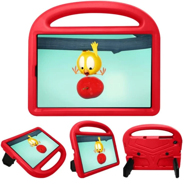 کیف تبلت نیکاکیو مناسب برای تبلت لنوو تب M10 HD TB-X505F TB-X505L TB-X605F سایز 10.1 اینچ، مناسب کودکان، دارای دسته با استند، فوم EVA ایمن، سبک وزن، کاور محافظ ضد ضربه، قرمز