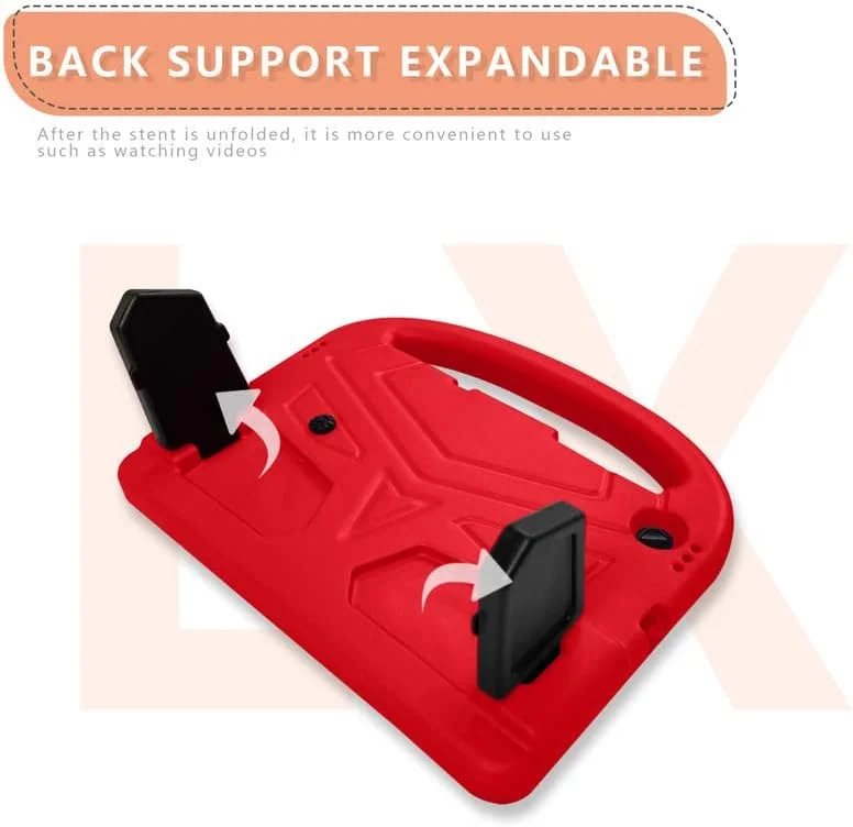 کیف تبلت نیکاکیو مناسب برای تبلت لنوو تب M10 HD TB-X505F TB-X505L TB-X605F سایز 10.1 اینچ، مناسب کودکان، دارای دسته با استند، فوم EVA ایمن، سبک وزن، کاور محافظ ضد ضربه، قرمز