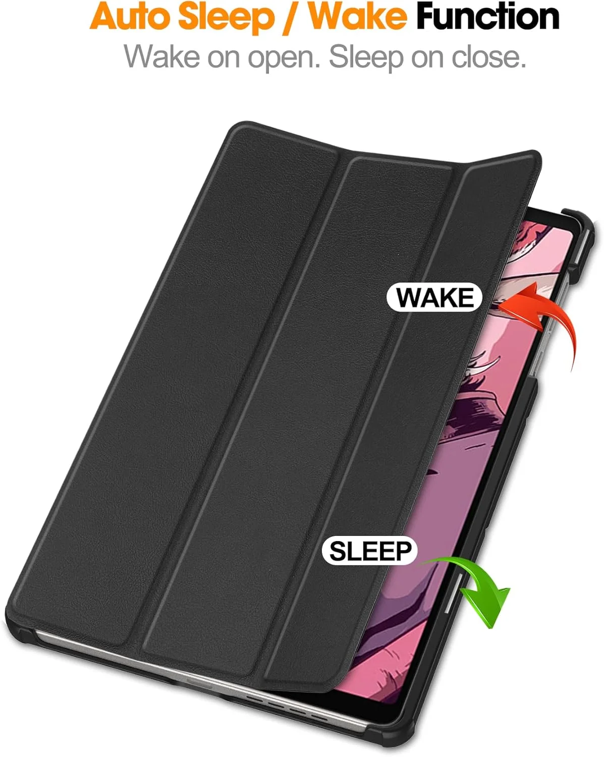 کیف تبلت RanTuo برای Lenovo Legion Y700 2023، چرم PU، سبک و نازک، ضد آب، ضد گرد و غبار، قاب محافظ ضد افتادن برای Lenovo Legion Y700 2023. (مشکی)