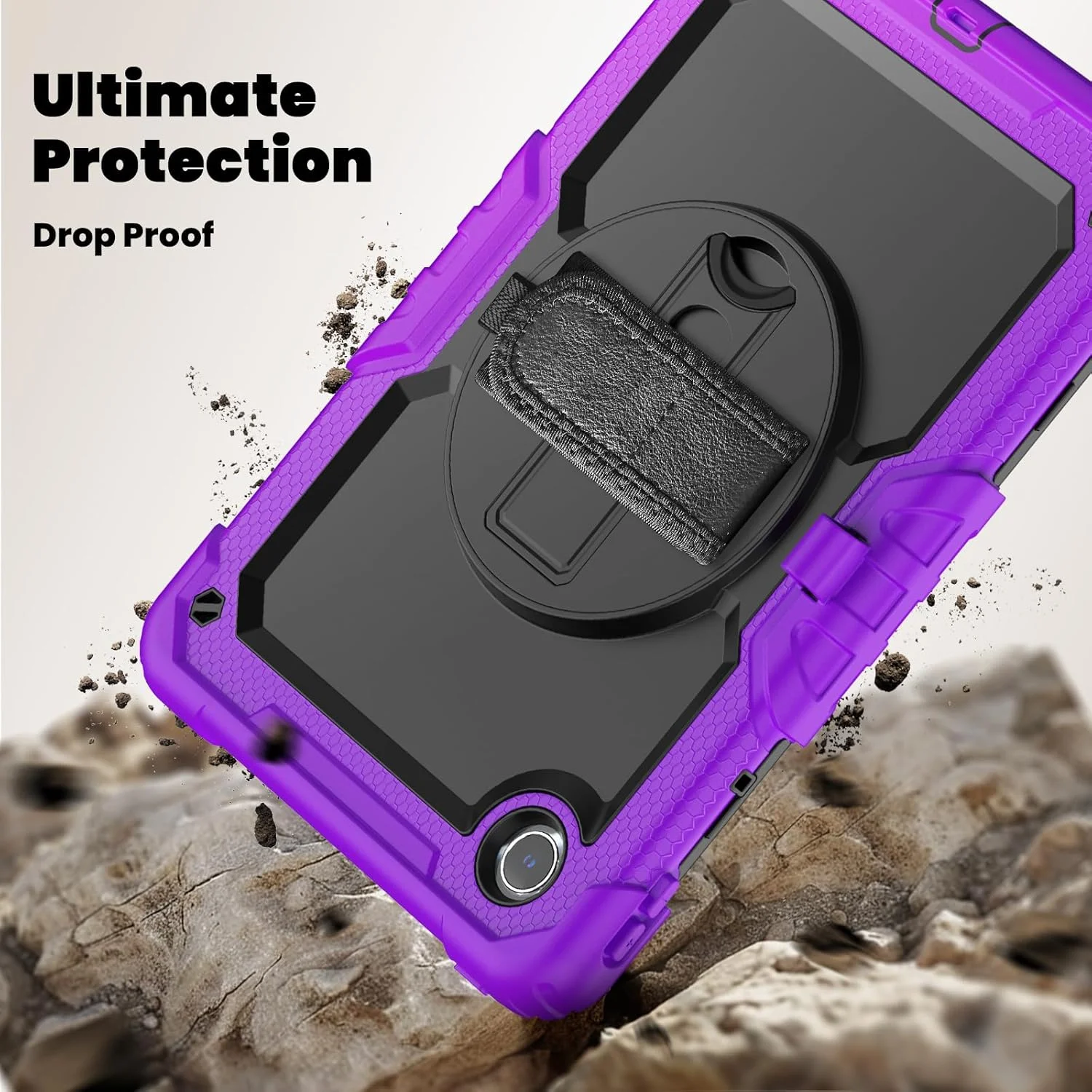 کیف محافظ تبلت مقاوم Nincyee برای Lenovo Tab M11 11 اینچ / K11 11 اینچ 2024، کاور سیلیکونی رنگین کمانی ضد ضربه 3 در 1 با نگهدارنده مداد، بند شانه، بند دستی، پایه تاشو