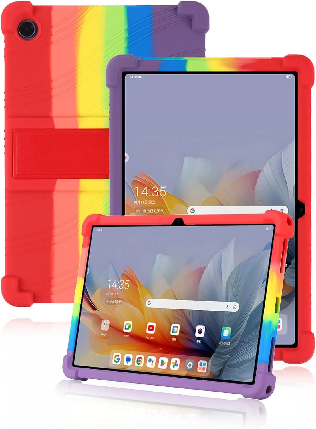 کاور محافظ تبلت لنوو تب 10.1 اینچ 2025، قاب تبلت سیلیکونی نرم و سازگار با پوست برای لنوو 10.1 اینچ با پایه قابل تنظیم (رنگین کمان) کاور محافظ تبلت لنوو تب 10.1 اینچ 2025، قاب تبلت سیلیکونی نرم و سازگار با پوست برای لنوو 10.1 اینچ با پایه قابل تنظیم (رنگین کمان)