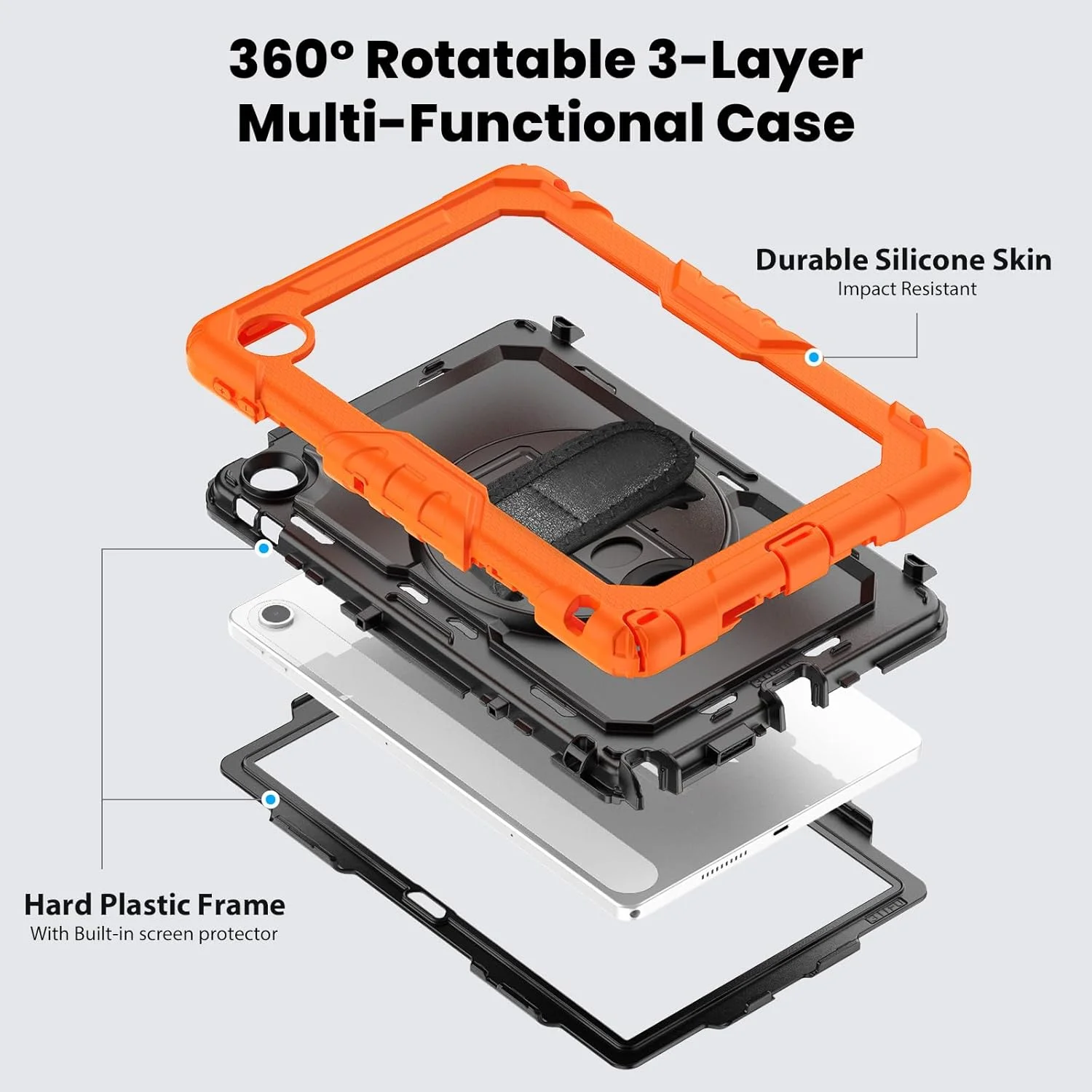 کیف محافظ تبلت سنگین نینسی برای لنوو تب 10.1 اینچ 2025 TB-311XU، کاور سیلیکونی ضد ضربه رنگین کمانی 3 در 1 با نگهدارنده مداد، بند شانه، بند دستی، پایه تاشو کیف محافظ تبلت سنگین نینسی برای لنوو تب 10.1 اینچ 2025 TB-311XU، کاور سیلیکونی ضد ضربه رنگین کمانی 3 در 1 با نگهدارنده مداد، بند شانه، بند دستی، پایه تاشو
