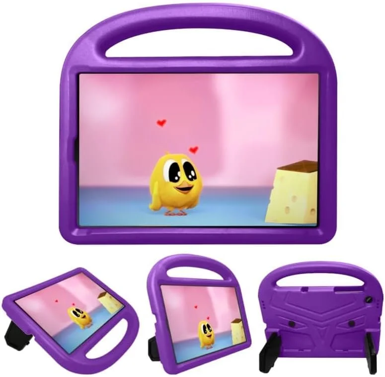 کاور تبلت نیکاکیو مناسب برای لنوو تب M10 HD TB-X505F TB-X505L TB-X605F سایز 10.1 اینچ، مناسب کودکان، دارای دسته با استند، فوم EVA ایمن، سبک وزن، کاور محافظ ضد ضربه، بنفش