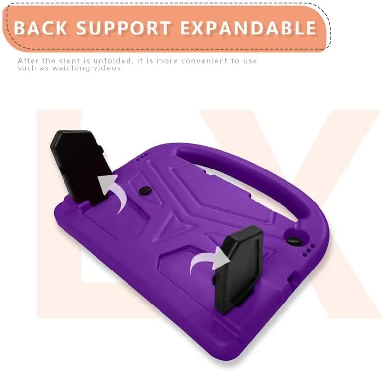 کاور تبلت نیکاکیو مناسب برای لنوو تب M10 HD TB-X505F TB-X505L TB-X605F سایز 10.1 اینچ، مناسب کودکان، دارای دسته با استند، فوم EVA ایمن، سبک وزن، کاور محافظ ضد ضربه، بنفش