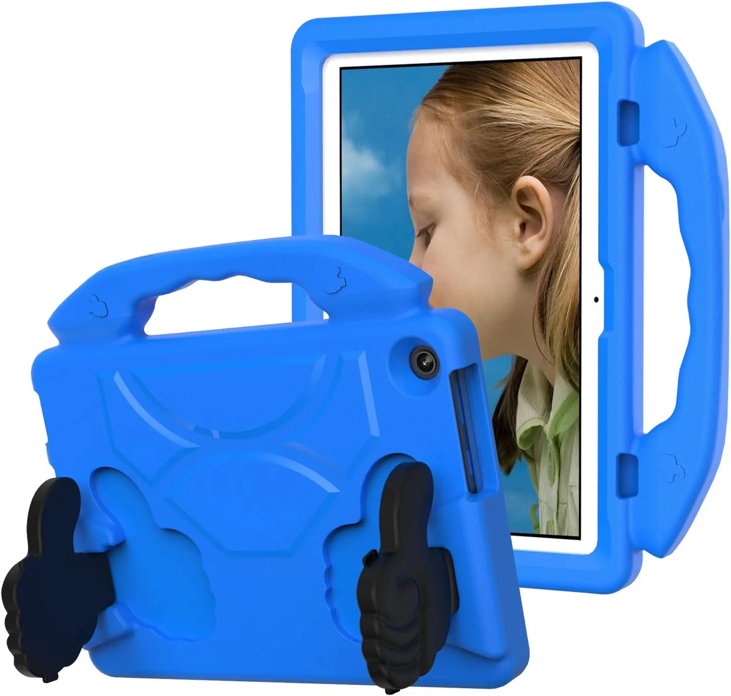 کیف تبلت مسافرتی برای تبلت لنوو تب M10 نسل 3 مدل 10.1 اینچی TB328FU / TB328XU (2022) ، کیف سبک وزن ضد ضربه با دسته و پایه مناسب کودکان