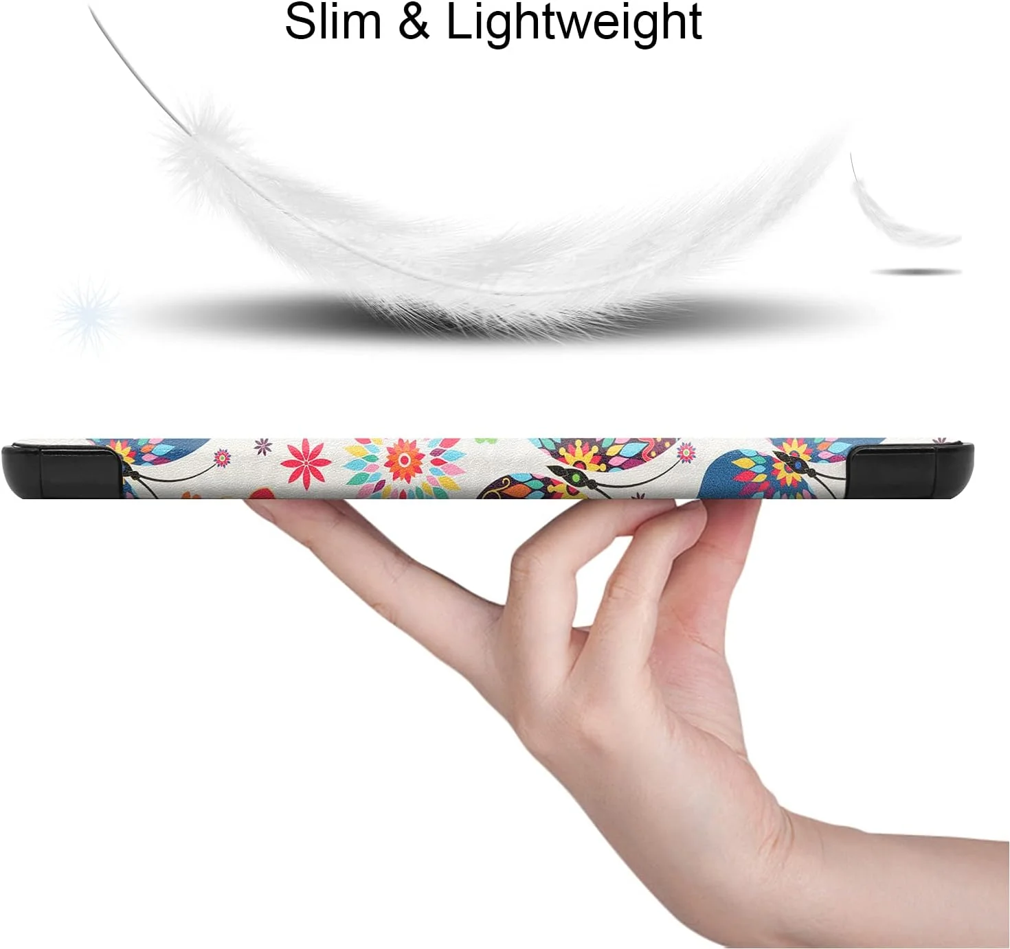 کیف تبلت RanTuo برای Lenovo Tab M8 (نسل 3)، روکش PU، سبک و نازک، ضد آب، ضد گرد و غبار، محافظ ضد افتادن برای Lenovo Tab M8 (نسل 3). (پروانه)