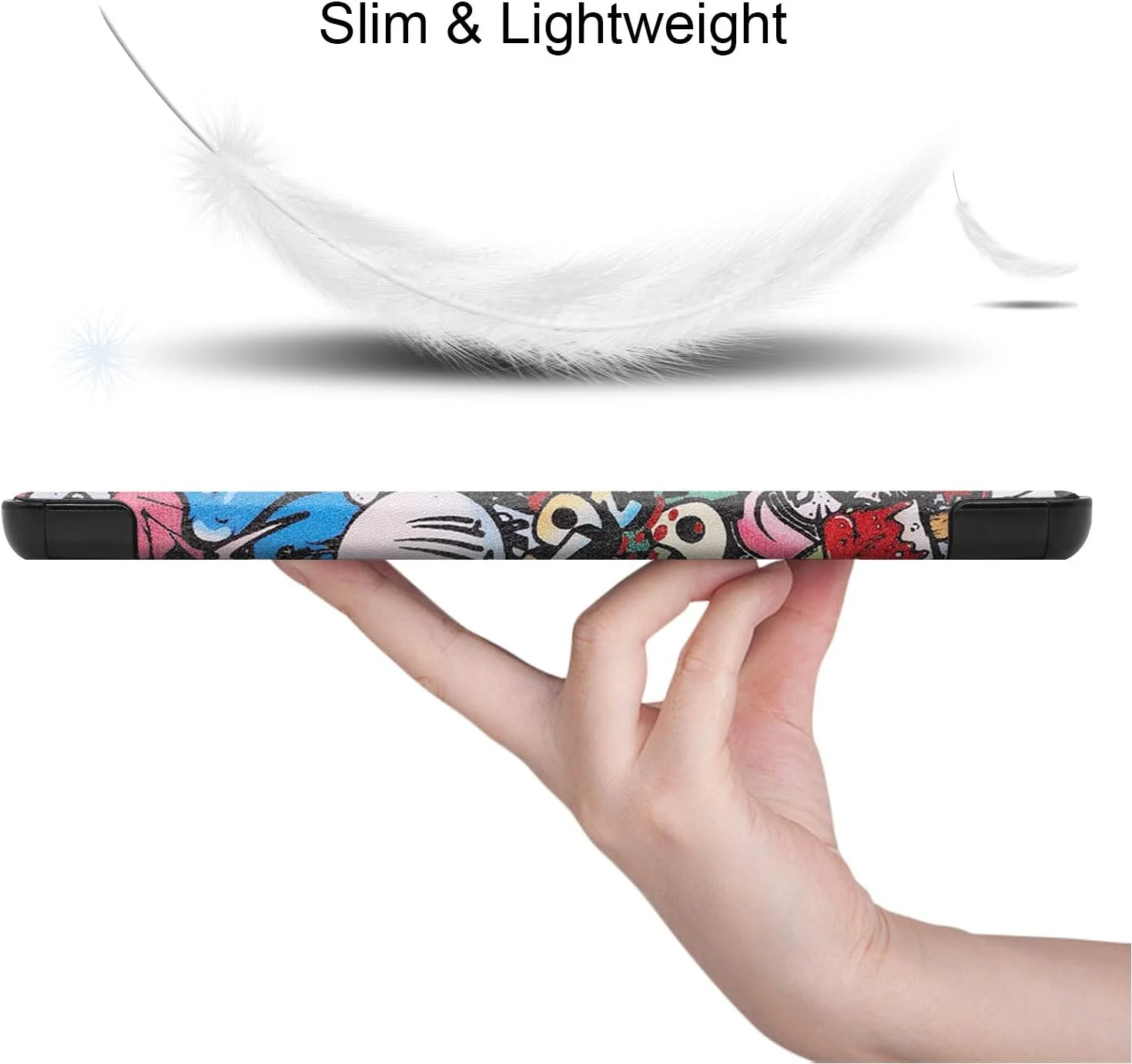 کیف تبلت RanTuo برای Lenovo Tab M8 (نسل 3)، چرم PU، سبک و نازک، ضد آب، ضد گرد و غبار، کیف محافظ ضد افتادن برای Lenovo Tab M8 (نسل 3). (گرافیتی)