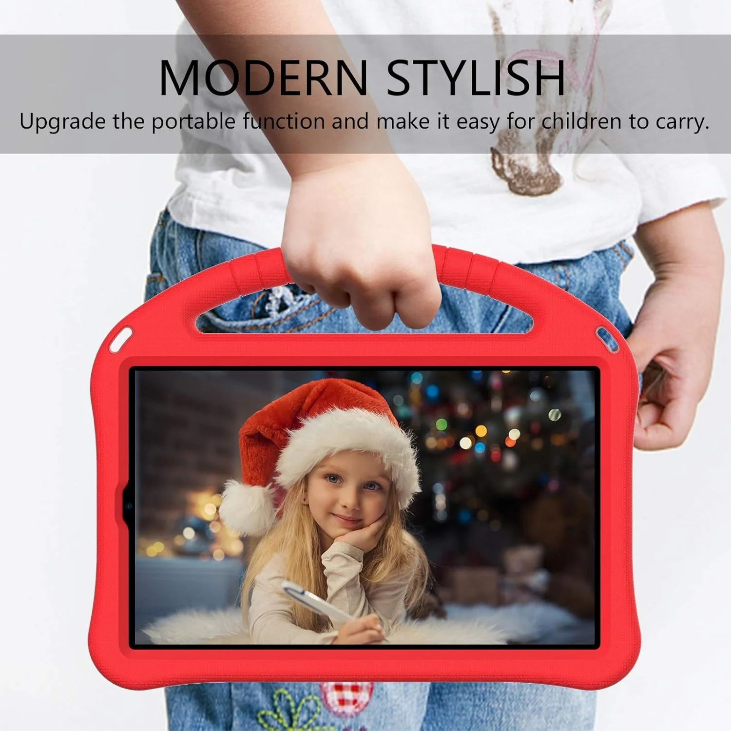 کیف تبلت کودکانه مناسب برای تبلت Lenovo Tab M10 HD 2020 X306x/X306F، کاور محافظ ضد ضربه، مقاوم در برابر سقوط، دارای دسته محافظ و بند شانه کیف تبلت کودکانه مناسب برای تبلت Lenovo Tab M10 HD 2020 X306x/X306F، کاور محافظ ضد ضربه، مقاوم در برابر سقوط، دارای دسته محافظ و بند شانه