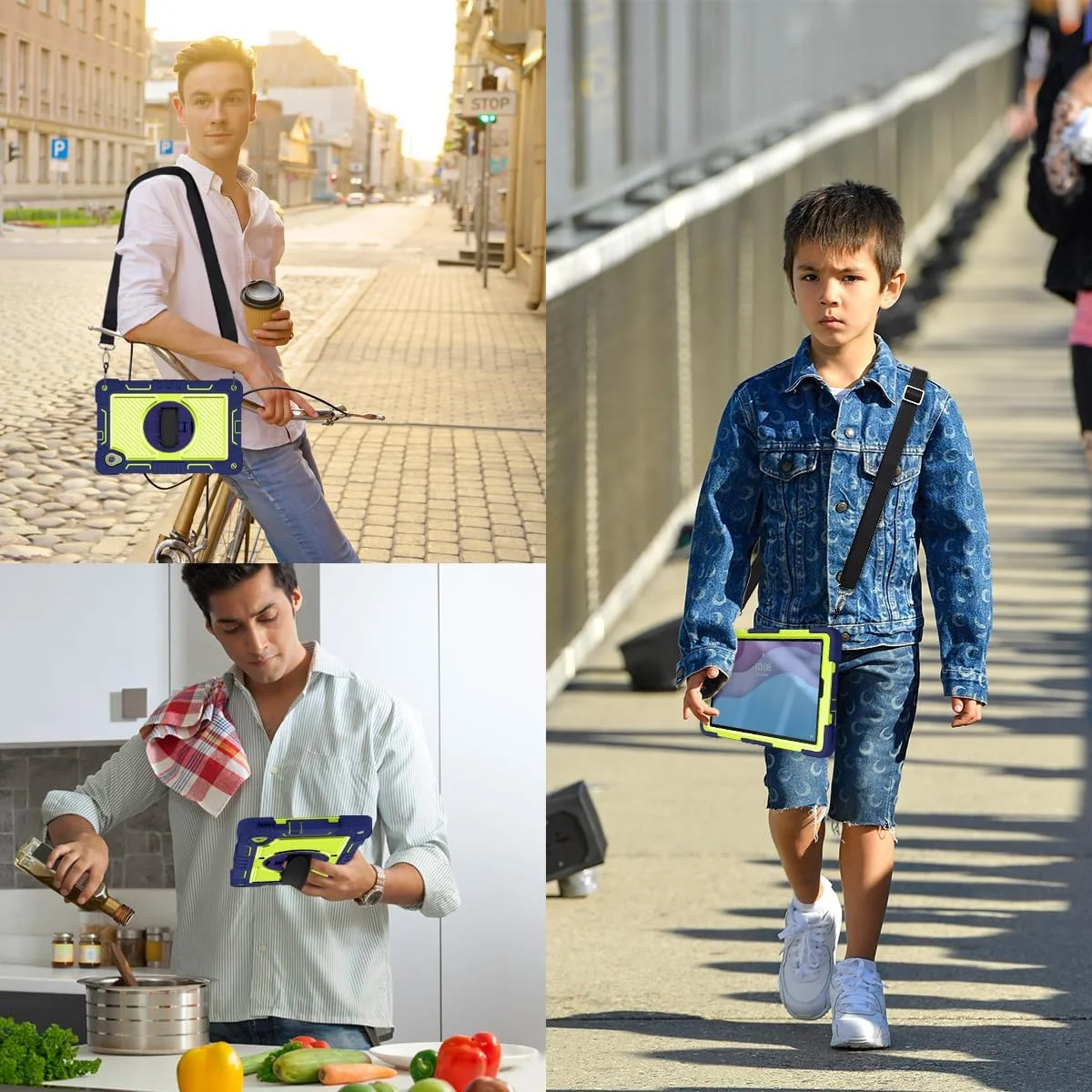 قاب تبلت ERDARARIPRO مناسب برای تبلت لنوو تب M10 HD X306 10.1 اینچی، قاب کارتونی ضد ضربه زیبا با پایه چرخان 360 درجه و بند دستی، بند شانه ای، سرمه ای + سبز زرد قاب تبلت ERDARARIPRO مناسب برای تبلت لنوو تب M10 HD X306 10.1 اینچی، قاب کارتونی ضد ضربه زیبا با پایه چرخان 360 درجه و بند دستی، بند شانه ای، سرمه ای + سبز زرد