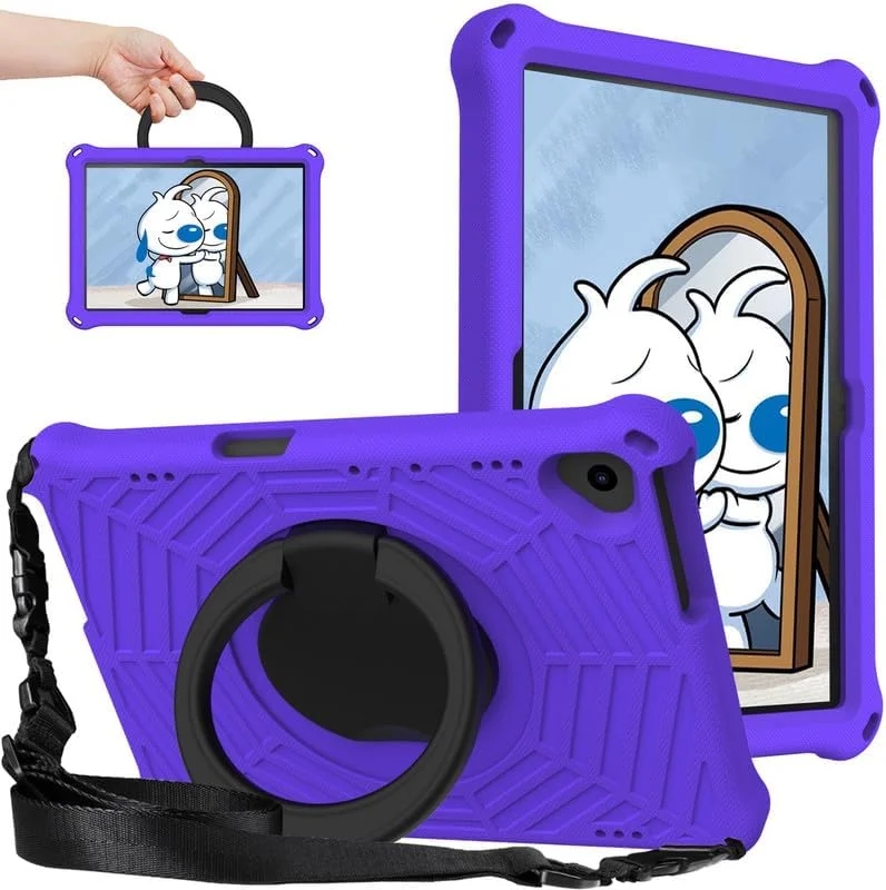 کیف تبلت کودکانه نیکاکیو مناسب برای لنوو تب M10 سایز 10.1 اینچ، فوم EVA با طرح تار عنکبوت، به همراه استند حلقه ای و بند شانه ای، مناسب برای تبلت لنوو M10 FHD REL TB-X605FC /TB-X605LC، بنفش کیف تبلت کودکانه نیکاکیو مناسب برای لنوو تب M10 سایز 10.1 اینچ، فوم EVA با طرح تار عنکبوت، به همراه استند حلقه ای و بند شانه ای، مناسب برای تبلت لنوو M10 FHD REL TB-X605FC /TB-X605LC، بنفش
