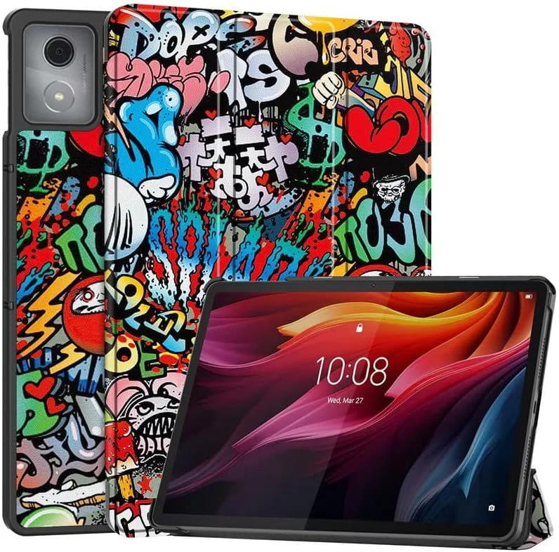 کاور تبلت نیکاکیو برای تبلت لنوو تب K11 پلاس 11.45 اینچ 2024، کاور سه تایی با پایه و نگهدارنده قلم، خواب/بیداری خودکار، پشت TPU نرم، کاور محافظ باریک، طرح Lucky