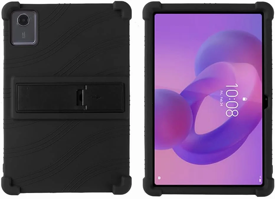 کاور تبلت گرواتری مناسب برای تبلت لنوو تب K11 نسل 2 (2025) 11 اینچی مدل TB336ZU [مناسب کودکان] با 4 گوشه ضخیم، کاور سیلیکونی نرم و ضد ضربه به همراه استند چند زاویه ای (مشکی)