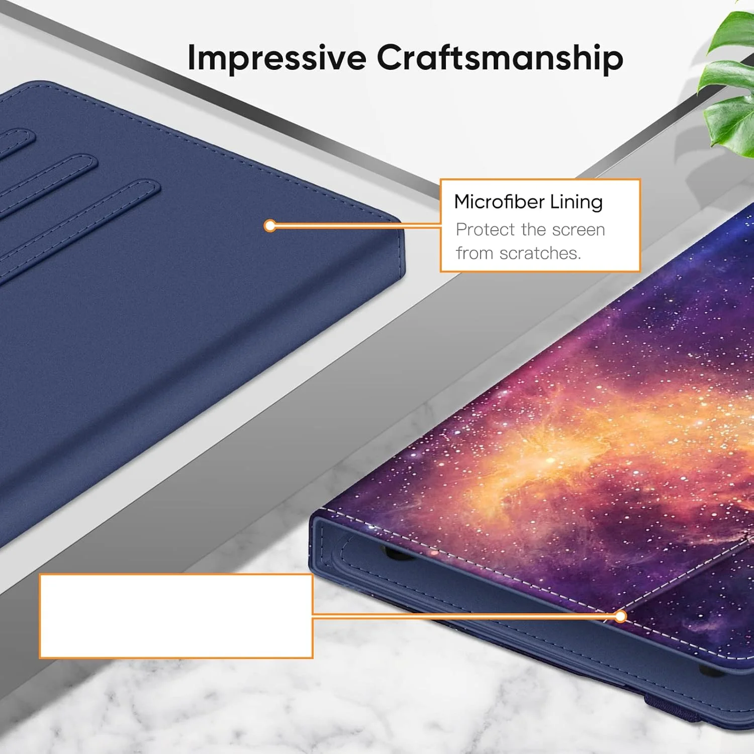 کیف تبلت یونیورسال 10.1 اینچی FINTIE، کاور فولیو [چند زاویه] با جیب اسناد و گیره الاستیک برای تمام تبلت های 9-10 اینچی، سازگار با Samsung/Lenovo/Huawei/TECLAST/Fusion 5, Galaxy