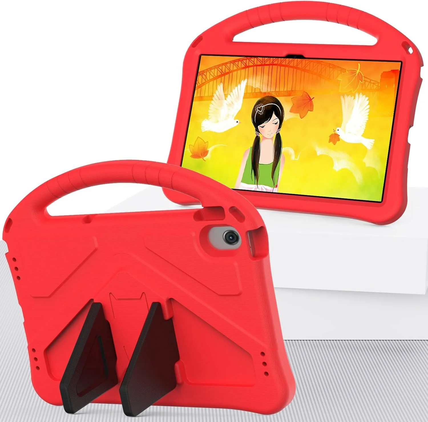 کیف تبلت کودکانه مسافرتی سازگار با تبلت Lenovo Tab M10 Plus (نسل 3) TB-125FU/T28F 10.6 اینچ (2022)، کیف تبلت، کیف EVA سبک وزن، کیف محافظ ضد ضربه و ضد سقوط با پایه نگهدارنده کیف تبلت کودکانه مسافرتی سازگار با تبلت Lenovo Tab M10 Plus (نسل 3) TB-125FU/T28F 10.6 اینچ (2022)، کیف تبلت، کیف EVA سبک وزن، کیف محافظ ضد ضربه و ضد سقوط با پایه نگهدارنده