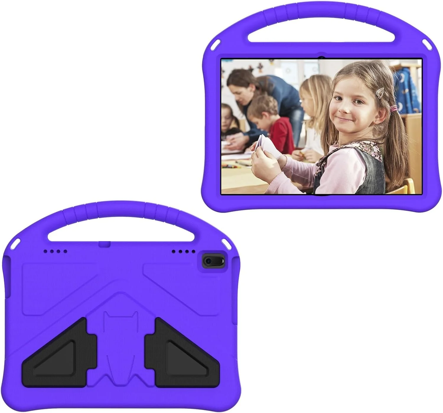 کیف تبلت مسافرتی سازگار با کودکان، سازگار با Lenovo Tab E10 TB-X104F/Tab 4 10 Plus TB-X704F/N/L/V/Tab 4 10 (TB-X304F/N)، کاور محافظ پایه دار تبلت