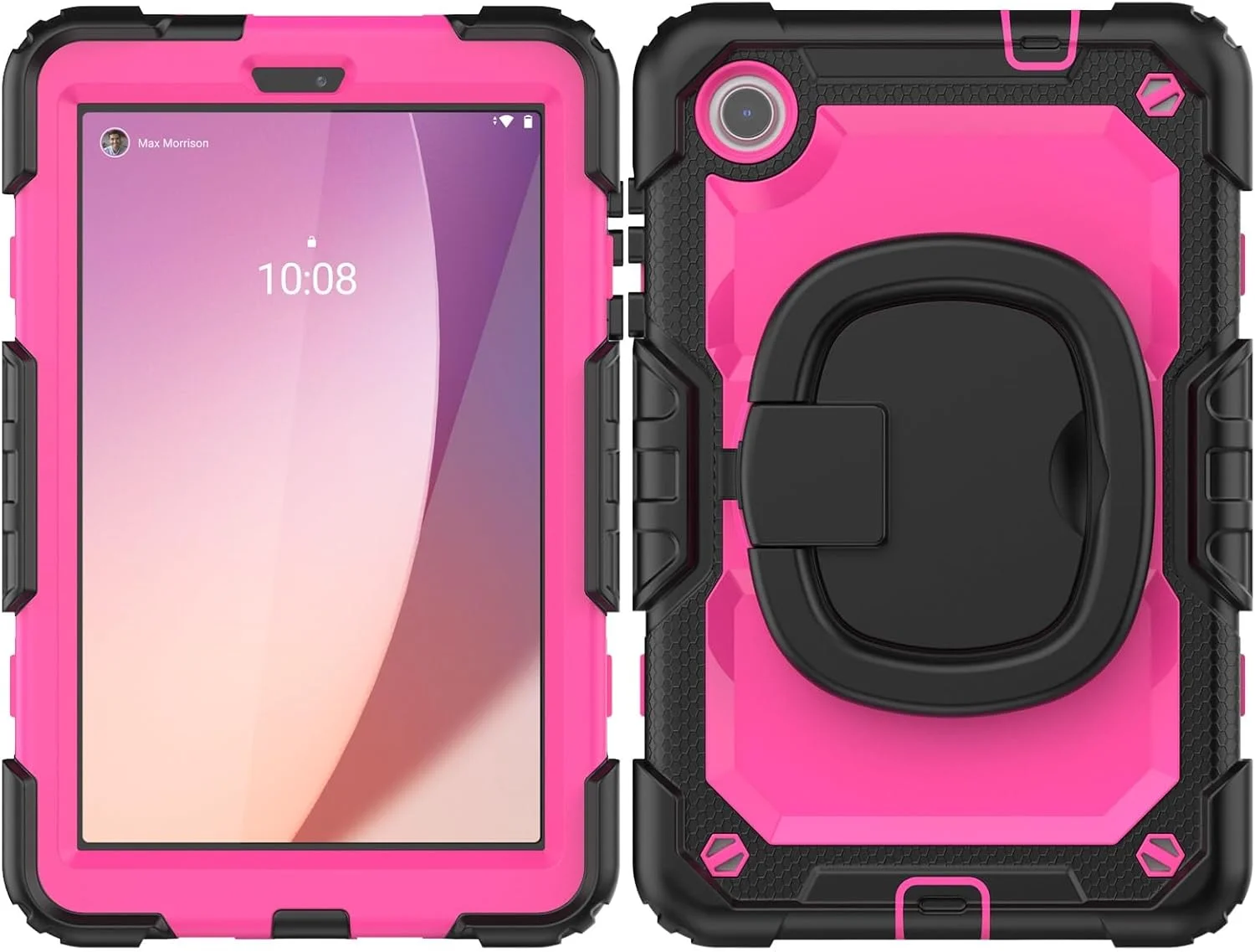 کیف تبلت ضد ضربه TPU مناسب برای تبلت Lenovo Tab M8 (نسل 4) TB-300FU/TB-300XU، کیف مناسب کودکان، دسته چرخان 360 درجه، پایه محافظ کیف تبلت ضد ضربه TPU مناسب برای تبلت Lenovo Tab M8 (نسل 4) TB-300FU/TB-300XU، کیف مناسب کودکان، دسته چرخان 360 درجه، پایه محافظ