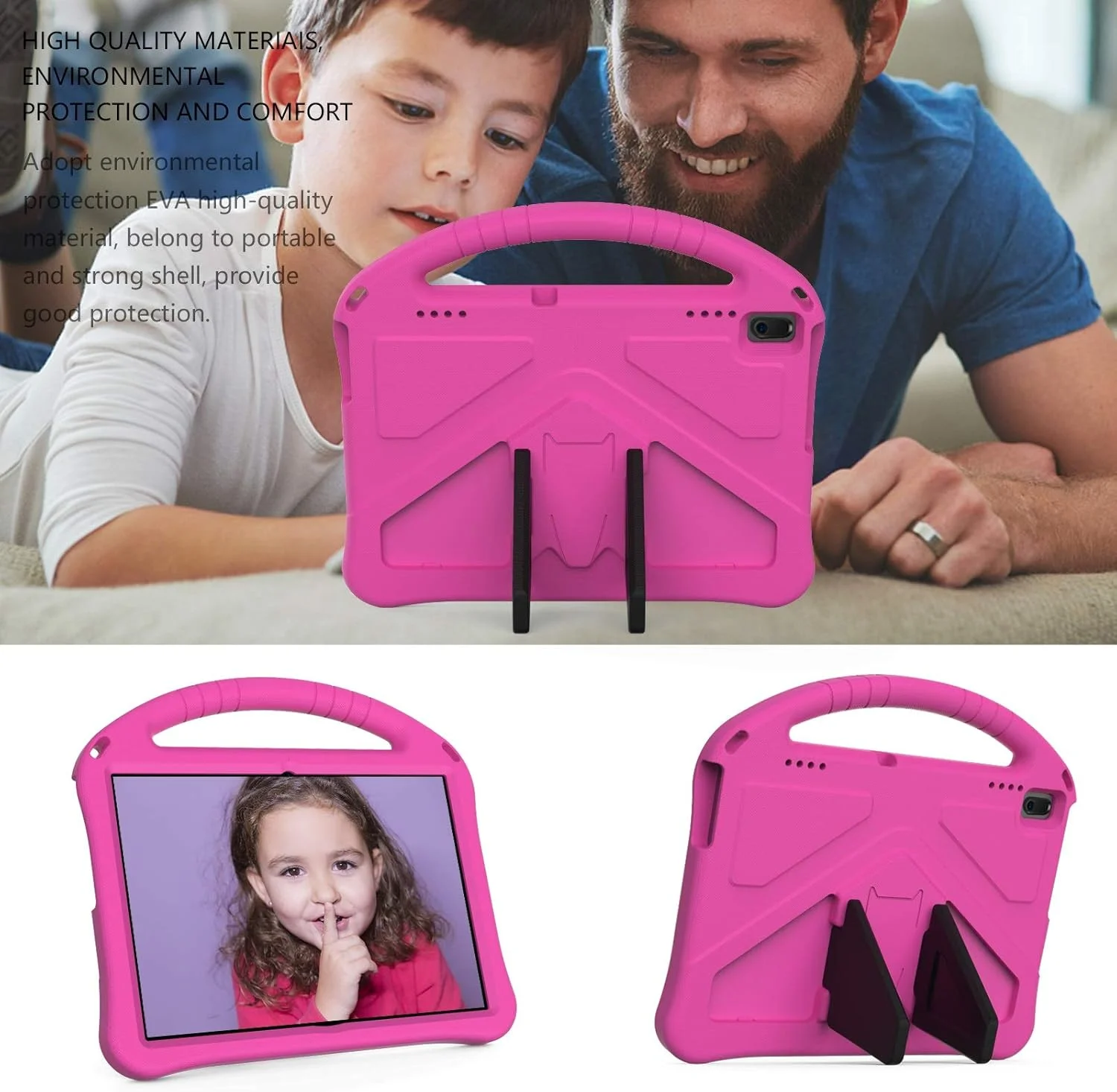 کیف تبلت مسافرتی سازگار با کودکان، سازگار با Lenovo Tab E10 TB-X104F/Tab 4 10 Plus TB-X704F/N/L/V/Tab 4 10 (TB-X304F/N)، کیف محافظ EVA سبک وزن با مقاومت در برابر افتادن