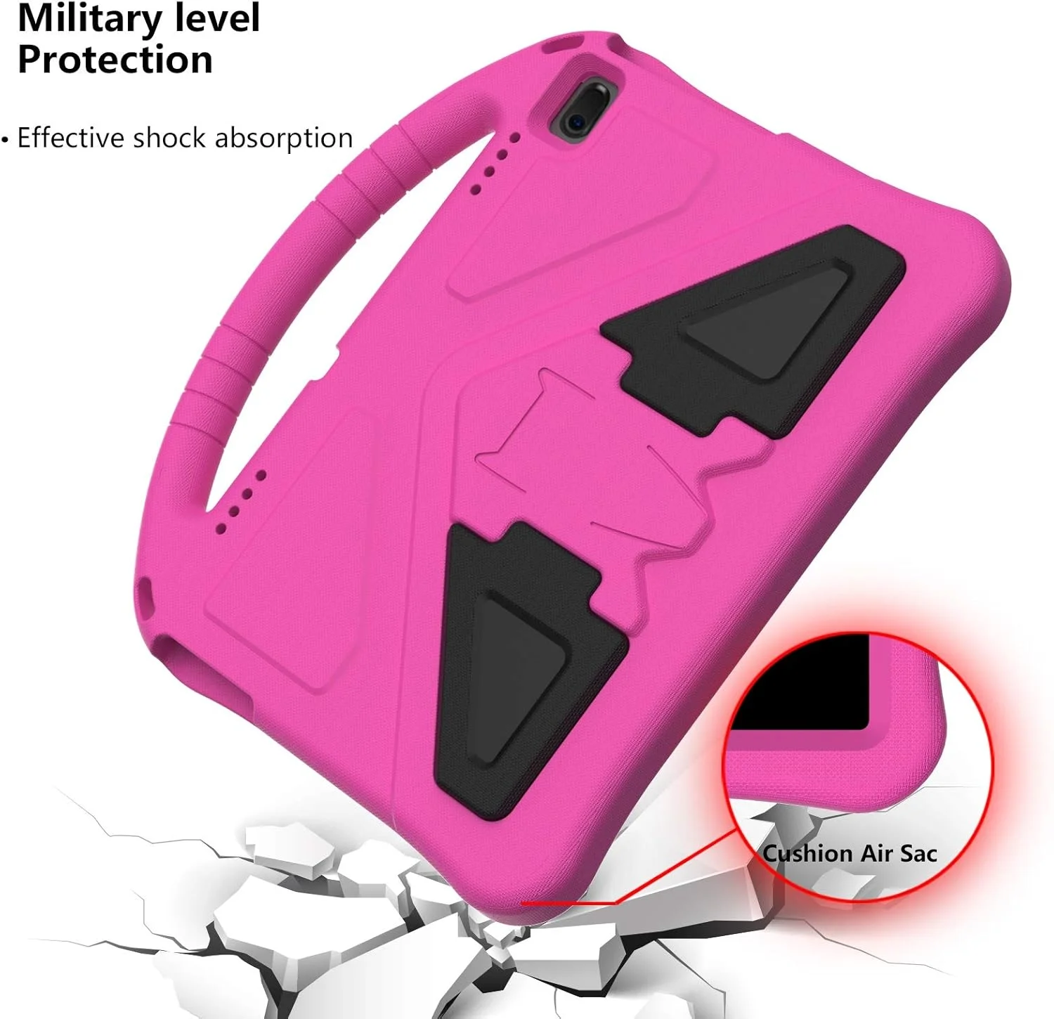 کیف تبلت مسافرتی سازگار با کودکان، سازگار با Lenovo Tab E10 TB-X104F/Tab 4 10 Plus TB-X704F/N/L/V/Tab 4 10 (TB-X304F/N)، کیف محافظ EVA سبک وزن با مقاومت در برابر افتادن