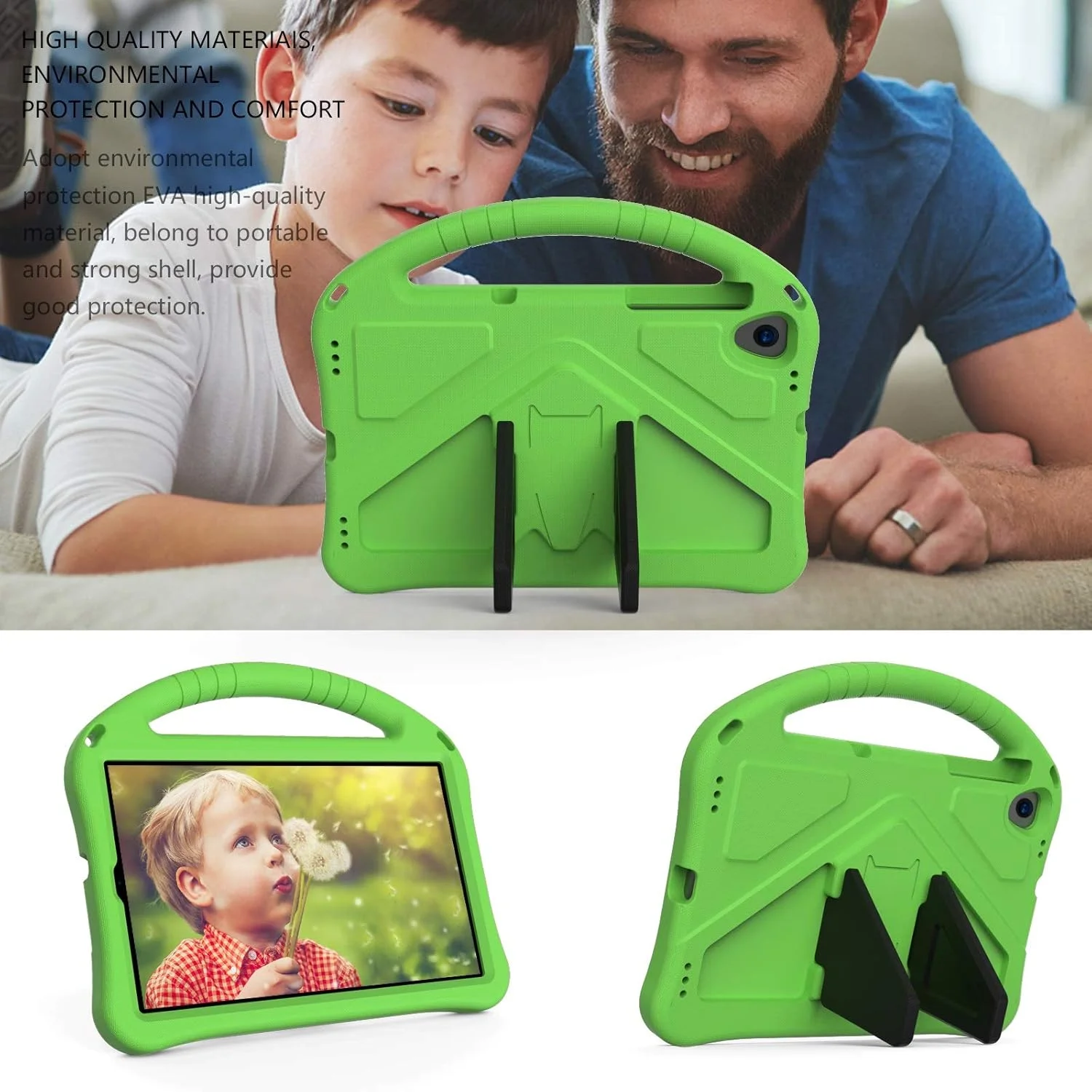 کیف تبلت کودکانه مناسب برای تبلت لنوو تب K10 TB-X6C6F TB-X6C6L TB-X6C6X (2021)، کیف محافظ تبلت، ضد ضربه، مقاوم در برابر سقوط، مقاوم در برابر ضربه، دسته محافظ، کاور استند