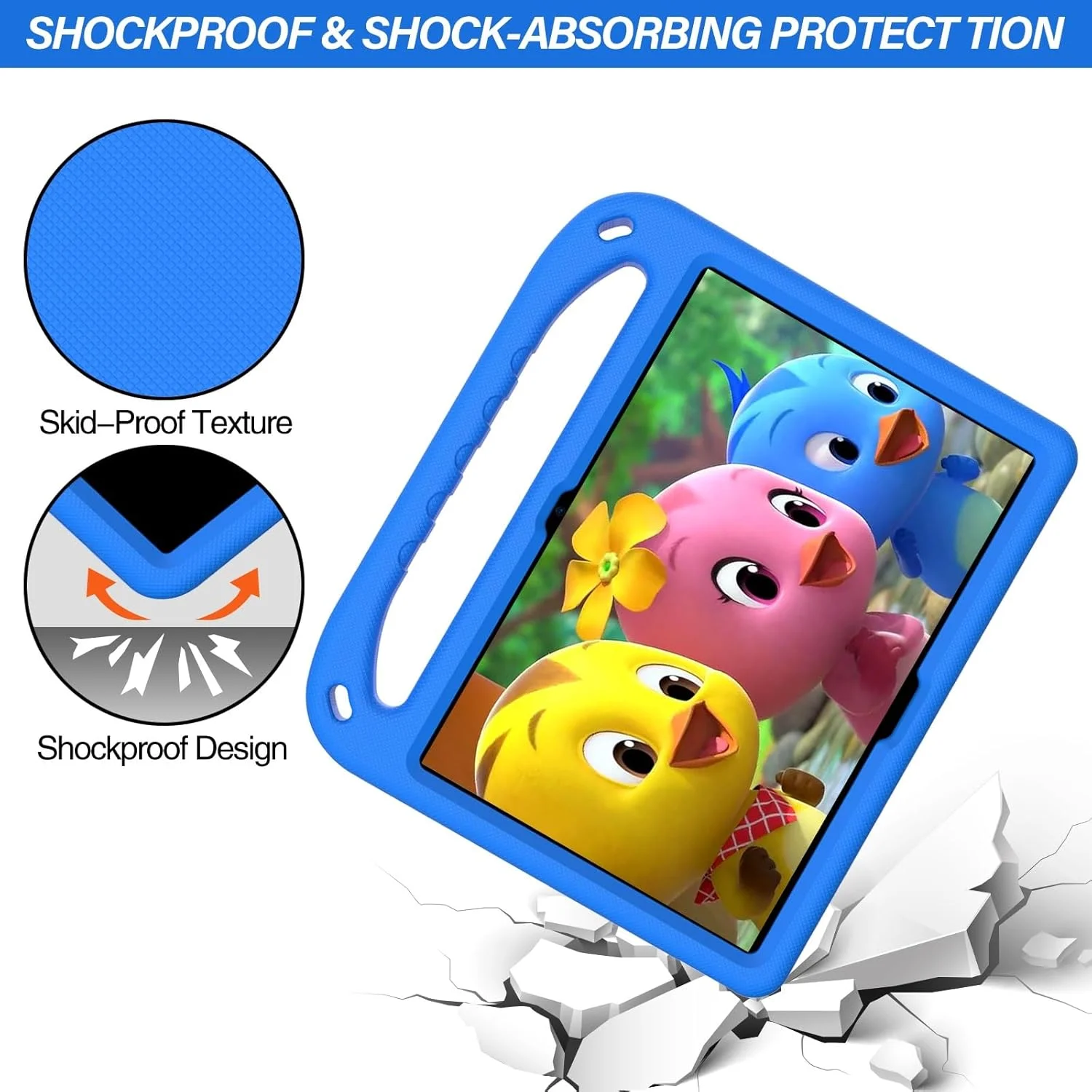 کیف محافظ تبلت سازگار با لنوو تب M10 TB-X505F/TB-X605F (10.1 اینچ)، سازگار با هوآوی MediaPad T5 10.1 اینچ، سبک وزن EVA ضد ضربه، کیف محافظ تبلت مناسب منزل (آبی) کیف محافظ تبلت سازگار با لنوو تب M10 TB-X505F/TB-X605F (10.1 اینچ)، سازگار با هوآوی MediaPad T5 10.1 اینچ، سبک وزن EVA ضد ضربه، کیف محافظ تبلت مناسب منزل (آبی)