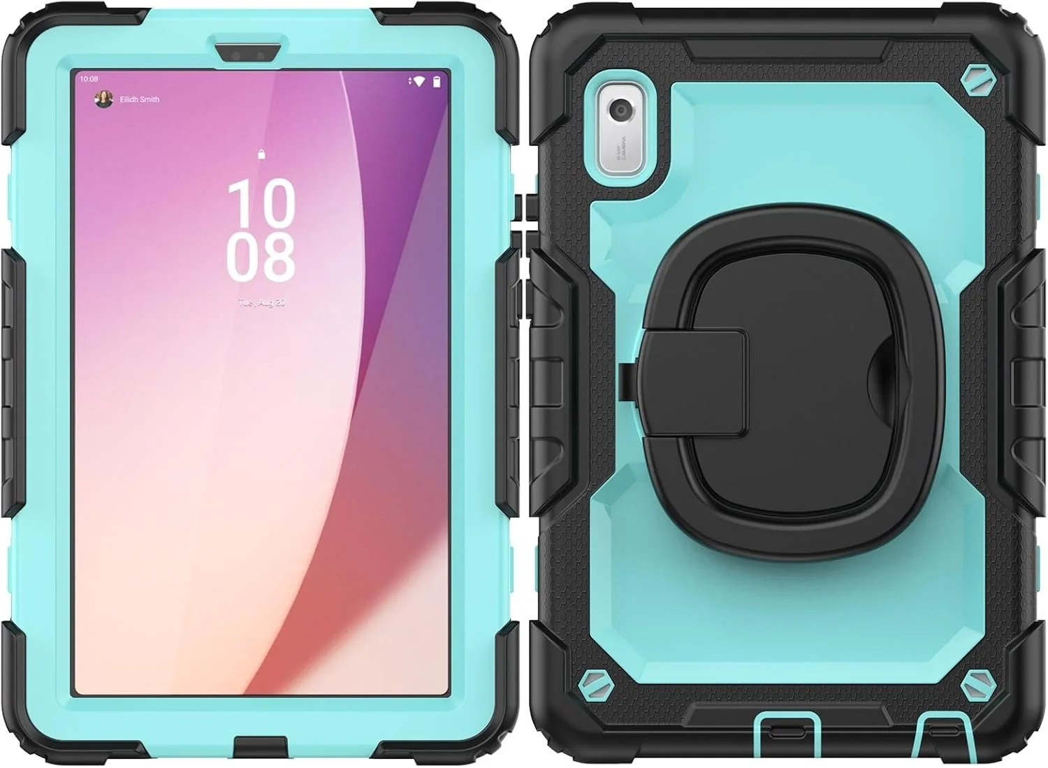 کیف محافظ تبلت ضد ضربه TPU مناسب برای تبلت لنوو تب M9 9.0 اینچ (TB-310FU) نسخه 2023، مناسب برای کودکان، دارای دسته چرخان 360 درجه، پایه با محافظ کیف محافظ تبلت ضد ضربه TPU مناسب برای تبلت لنوو تب M9 9.0 اینچ (TB-310FU) نسخه 2023، مناسب برای کودکان، دارای دسته چرخان 360 درجه، پایه با محافظ