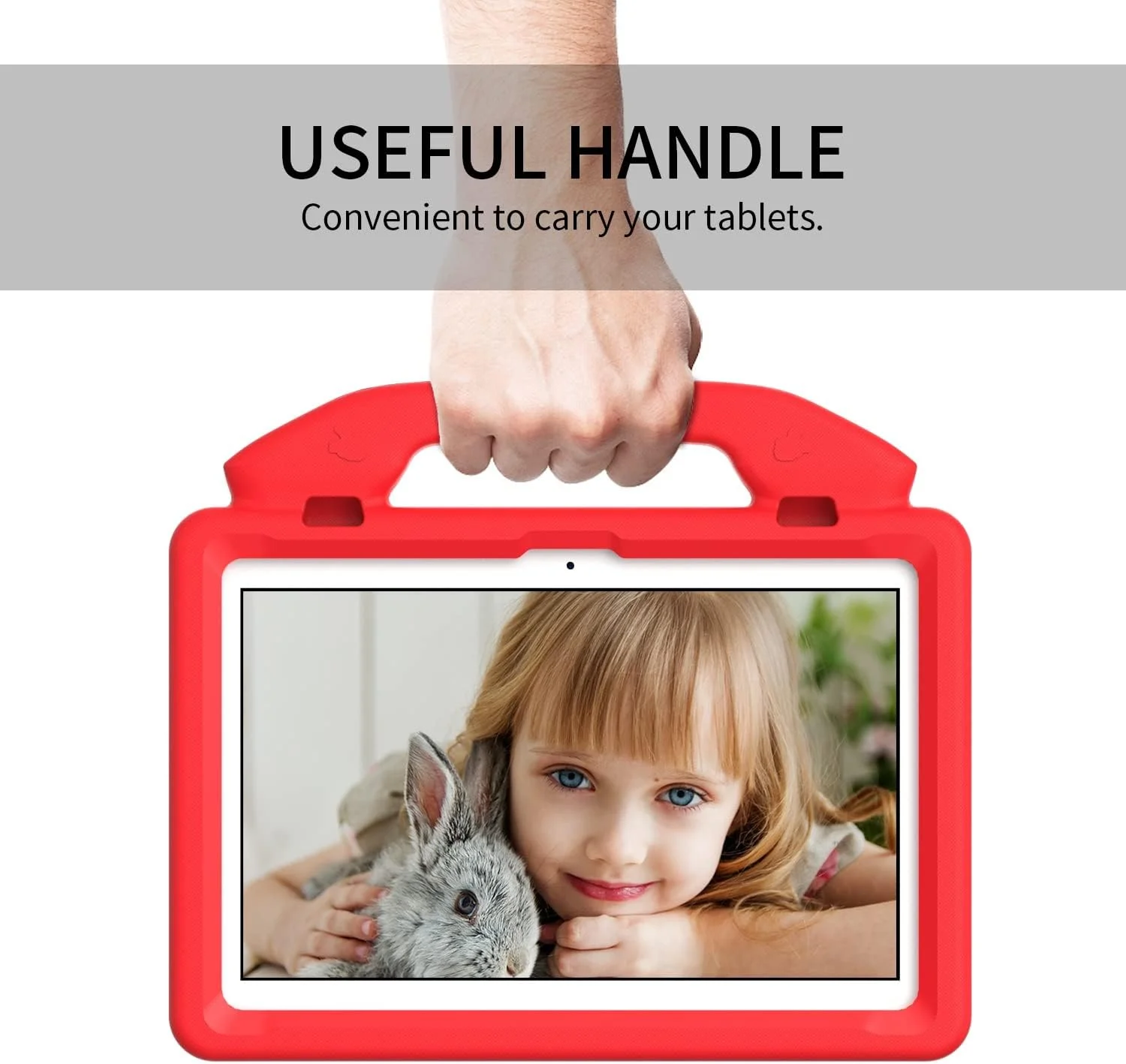 کیف تبلت مسافرتی مناسب برای تبلت لنوو تب M10 نسل 3 مدل 10.1 اینچی TB328FU / TB328XU (2022) برای کودکان، سبک وزن، ضد ضربه، محافظ، دارای استند و دسته، مناسب برای کودکان. پی آر