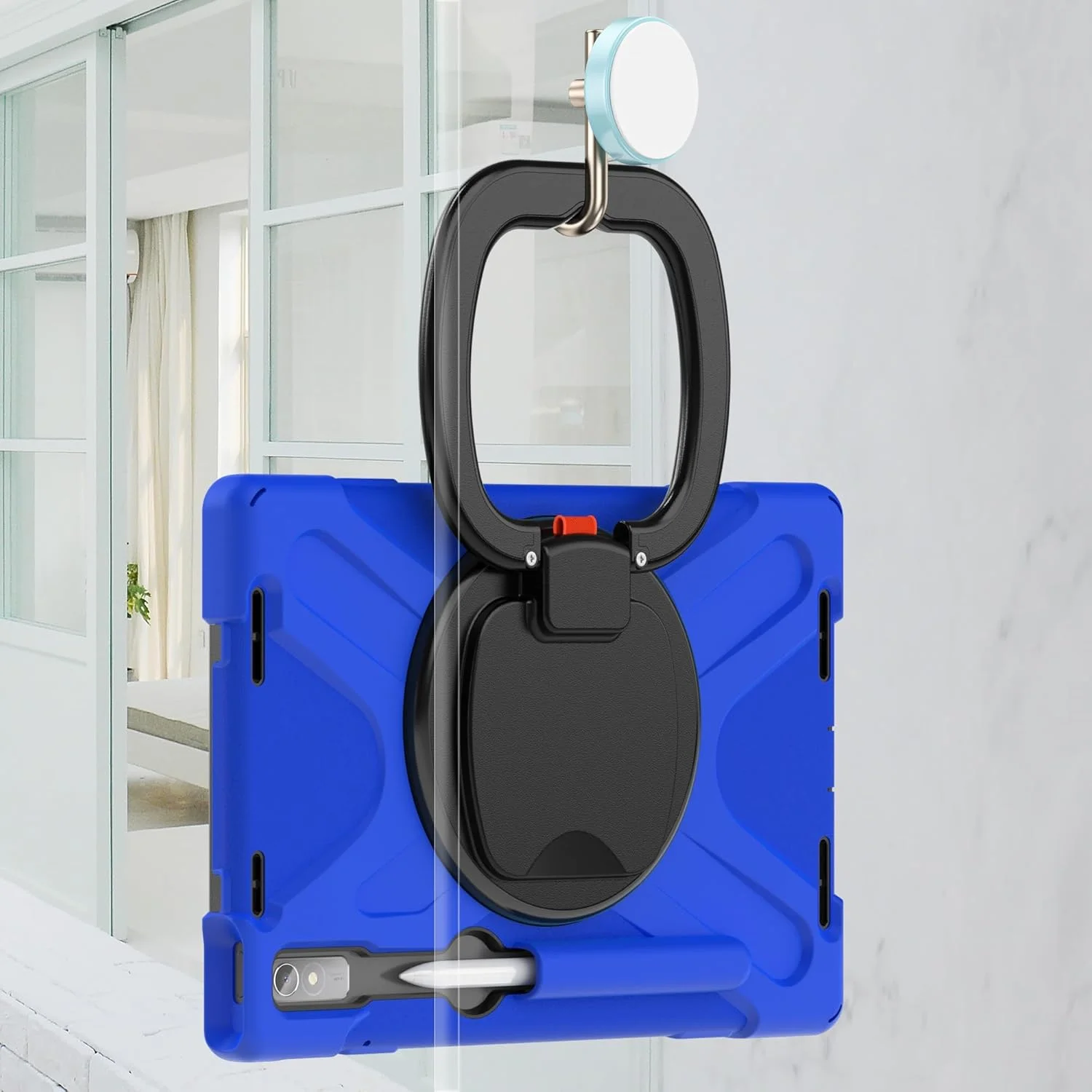 کیف تبلت مسافرتی سازگار با لنوو پد 11 پرو 11.2 اینچ 2022 TB-138FC/TB-132FU، کیف TPU بادوام و ضد ضربه کودکانه، پایه چرخشی 360 درجه چند منظوره + بند شانه