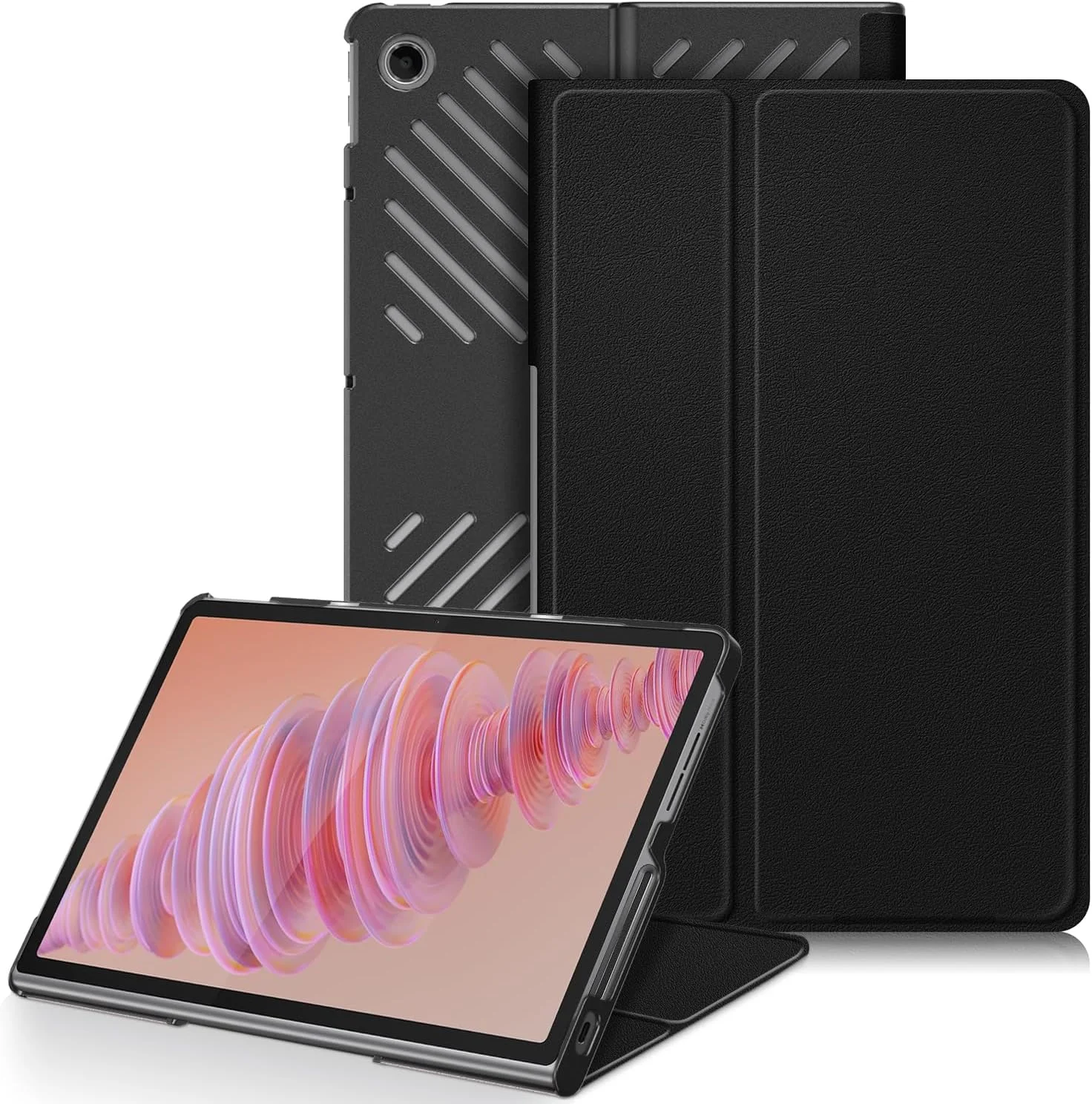 کیف تبلت TOPCASE سازگار با تبلت Lenovo Tab Plus (TB351FU) 11.5 اینچی 2024، کیف محافظ چرمی فوق‌العاده با قابلیت استند، مشکی