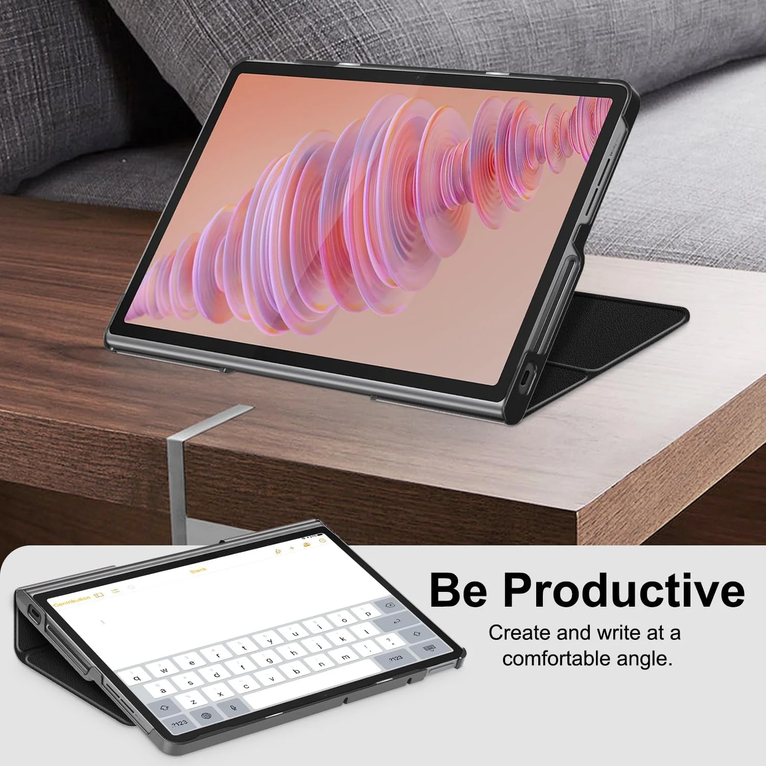 کیف تبلت TOPCASE سازگار با تبلت Lenovo Tab Plus (TB351FU) 11.5 اینچی 2024، کیف محافظ چرمی فوقالعاده با قابلیت استند، مشکی کیف تبلت TOPCASE سازگار با تبلت Lenovo Tab Plus (TB351FU) 11.5 اینچی 2024، کیف محافظ چرمی فوقالعاده با قابلیت استند، مشکی