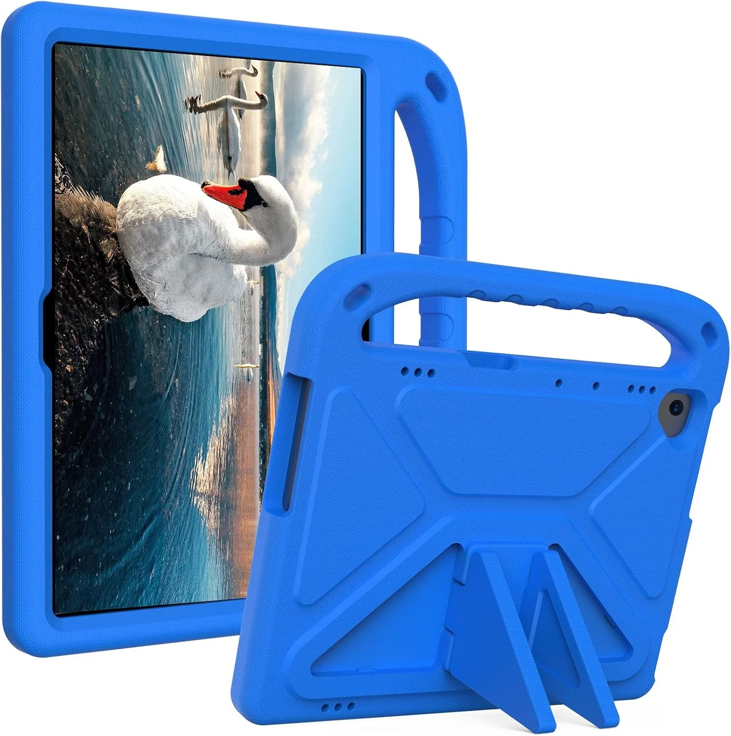 کیف تبلت کودکانه XNCVBD مناسب برای تبلت لنوو تب M10 TB-X505F / TB-X605F (10.1 اینچ)، ضد آب، سبک وزن و دارای استند محافظ (آبی)