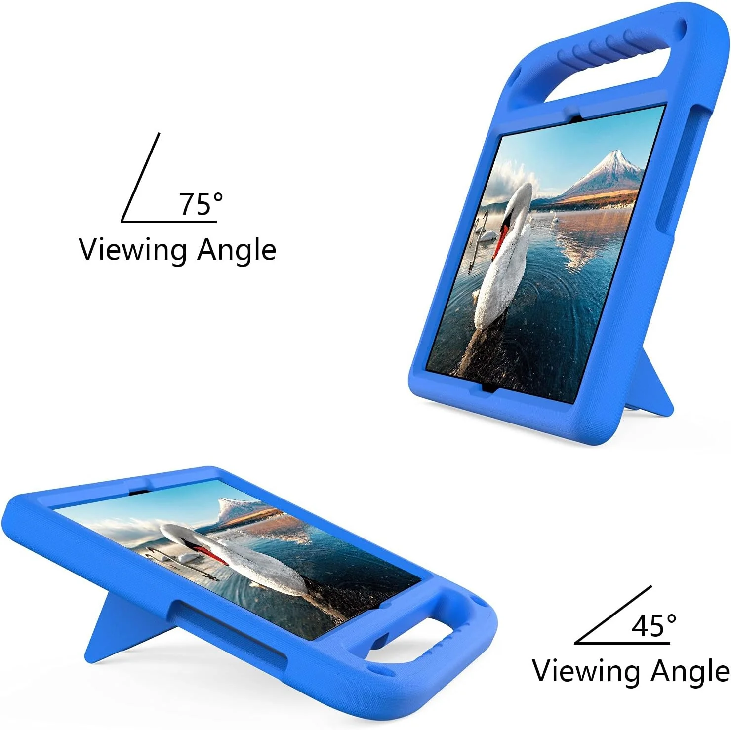 کیف تبلت کودکانه XNCVBD مناسب برای تبلت لنوو تب M10 TB-X505F / TB-X605F (10.1 اینچ)، ضد آب، سبک وزن و دارای استند محافظ (آبی)