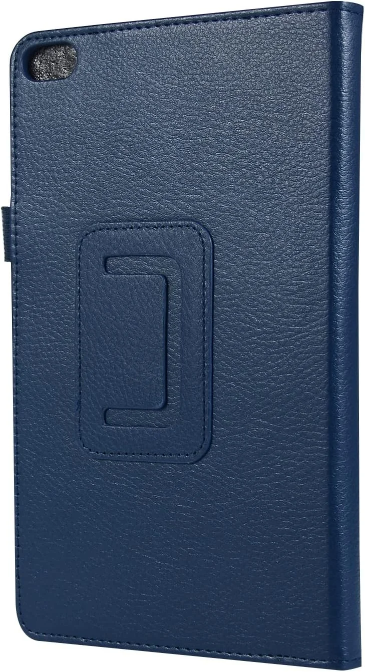 کیف تبلت چرمی بافت دار RRXYHK سازگار با تبلت Lenovo Tab E8 TB-8304F، محافظ تاشو باریک، ضد ضربه با محافظ نگهدارنده (آبی تیره) کیف تبلت چرمی بافت دار RRXYHK سازگار با تبلت Lenovo Tab E8 TB-8304F، محافظ تاشو باریک، ضد ضربه با محافظ نگهدارنده (آبی تیره)