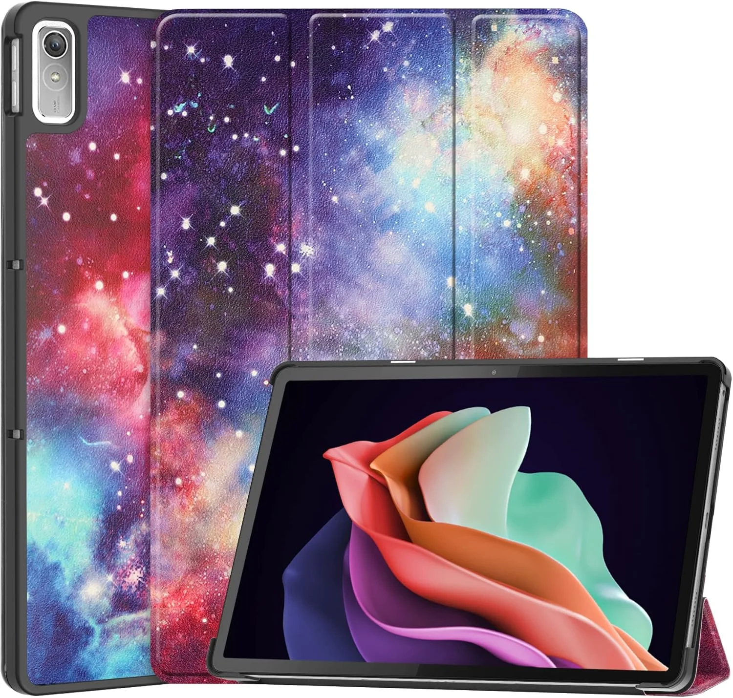 کیف تبلت RanTuo برای لنوو پد پلاس 2023، روکش PU، سبک و نازک، ضد آب، ضد گرد و غبار، قاب محافظ ضد افتادن برای لنوو پد پلاس 2023. (کهکشان)