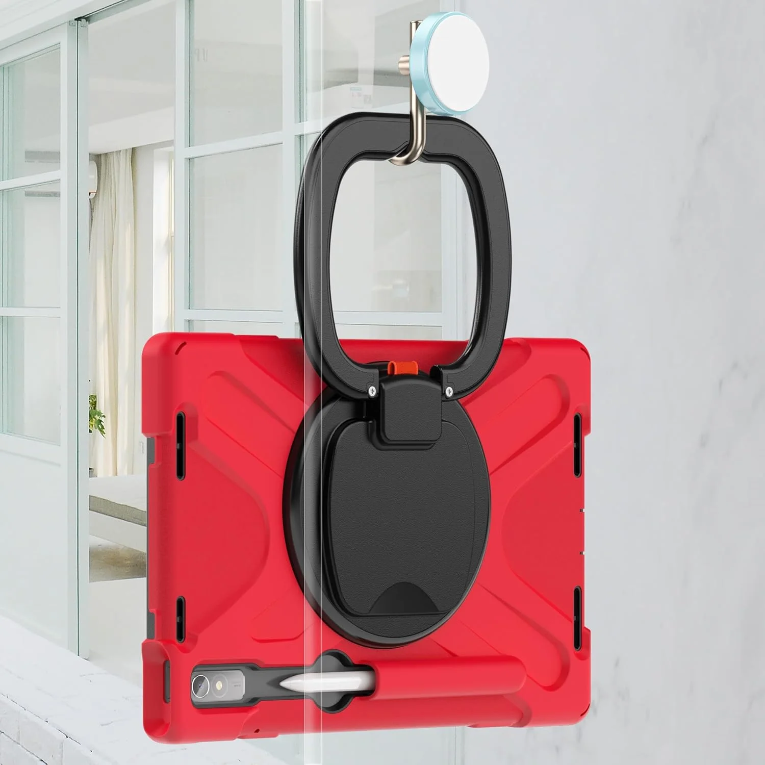 کیف محافظ تبلت سازگار با لنوو پد 11 پرو 11.2 اینچی (2022) مدل TB-138FC/TB-132FU، کیف TPU مقاوم در برابر ضربه برای کودکان، پایه چند منظوره چرخان 360 درجه و بند شانه. محافظت کامل