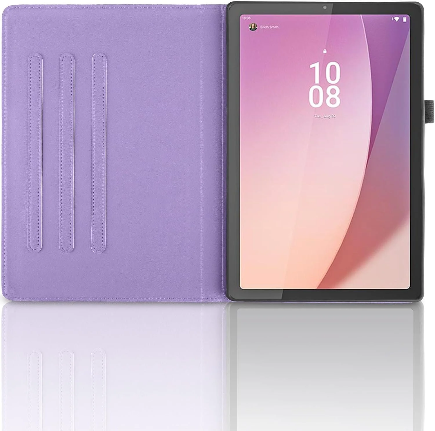 SLLMYYX 360 Degree Rotating Tablet Case Compatible with Lenovo Tab M9 TB-310FU, Life Tree Slim Folio Stand Cover (Purple)