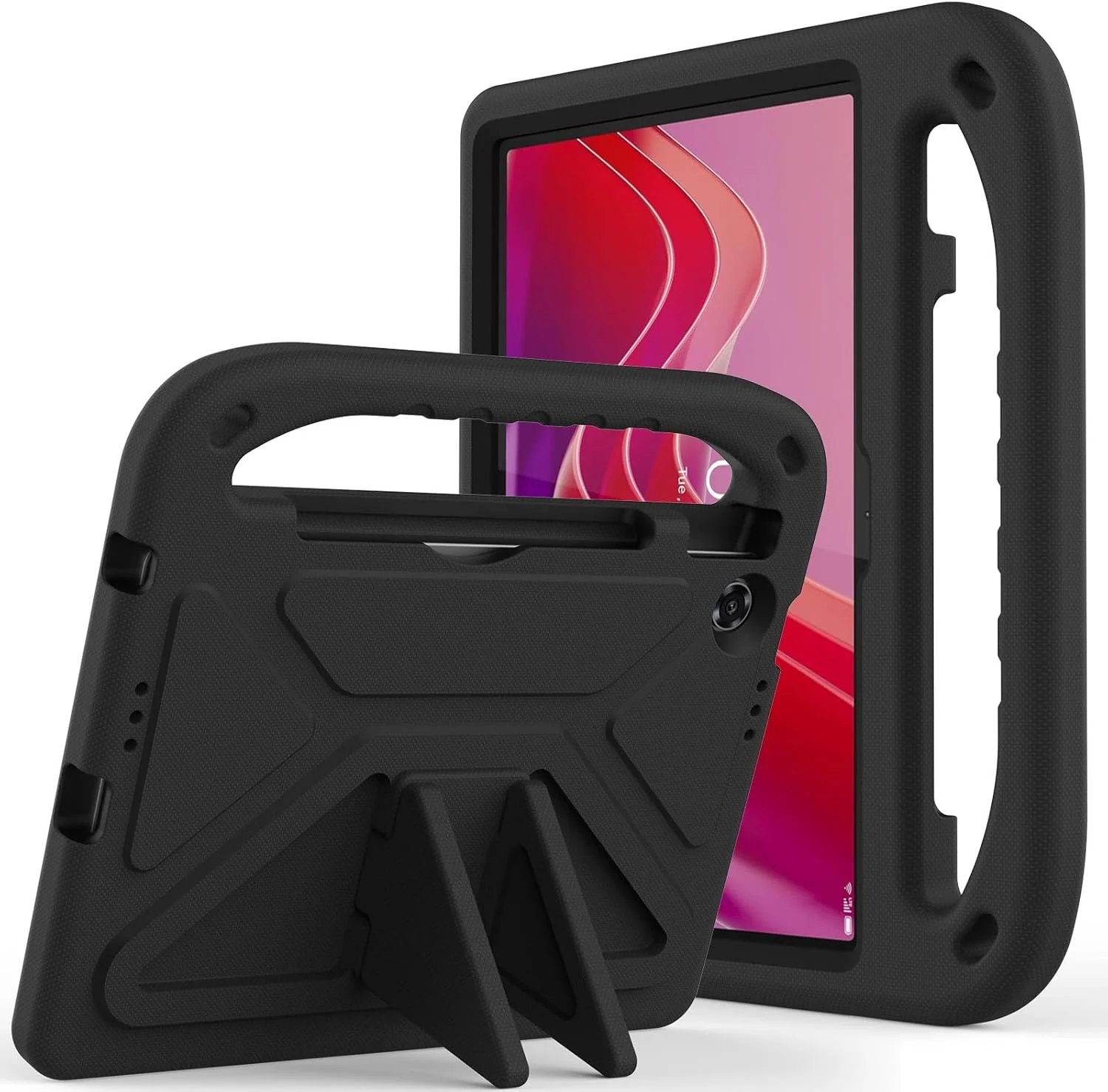 کیف محافظ کودکانه تبلت Reise سازگار با Lenovo Tab K10 2nd (10.1) TB-311FU، سبک وزن، ضد ضربه، دارای دسته و پایه، مناسب کودکان، پوشش محافظ ضد ضربه + بند شانه ای برای محافظت از تبلت