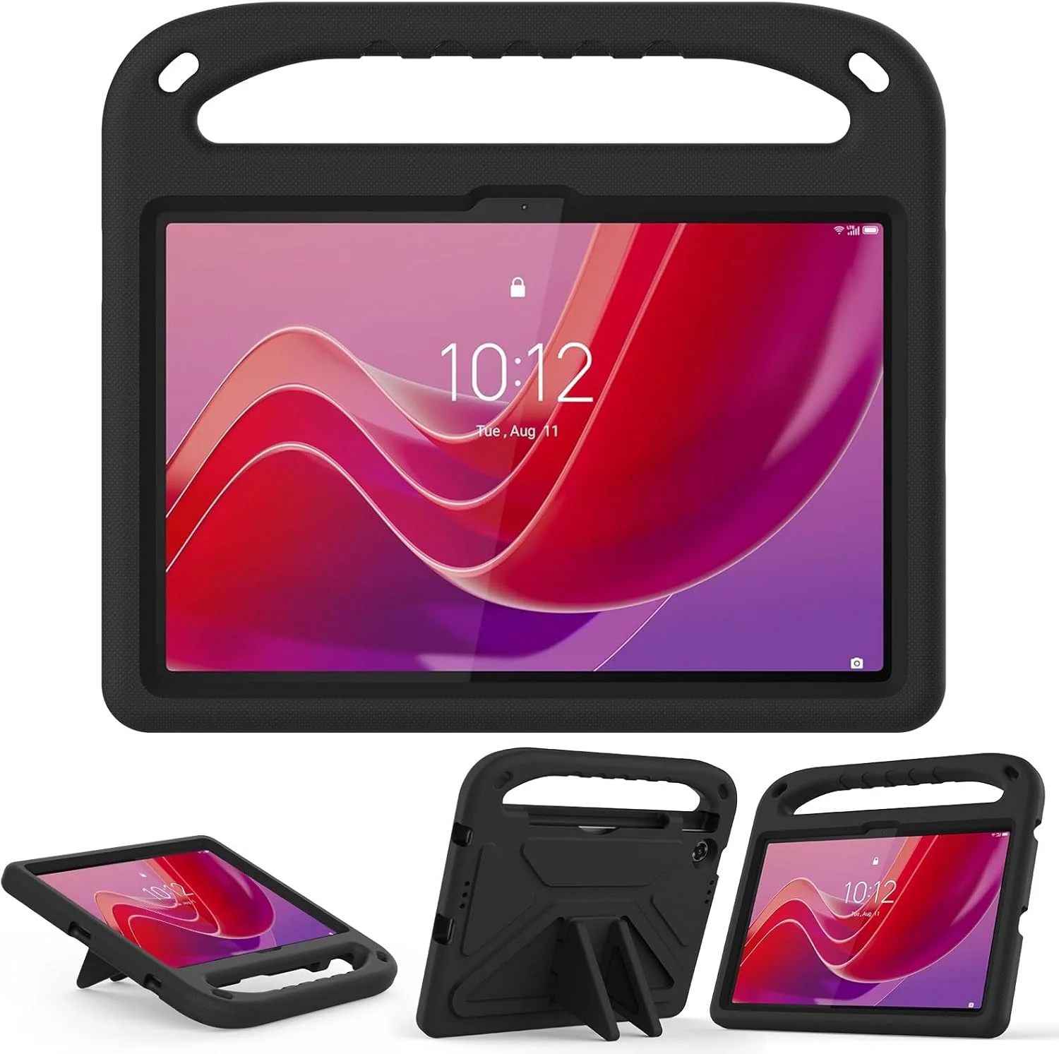 کیف محافظ کودکانه تبلت Reise سازگار با Lenovo Tab K10 2nd (10.1) TB-311FU، سبک وزن، ضد ضربه، دارای دسته و پایه، مناسب کودکان، پوشش محافظ ضد ضربه + بند شانه ای برای محافظت از تبلت