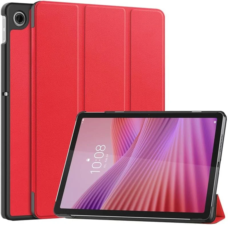 Gruattreay Case for Lenovo Tab 10.1 Tablet, Shockproof, Heat Dissipation, Scratch Resistant, Fingerprint Resistant, PC Rigid Semi-Pack Case (red)