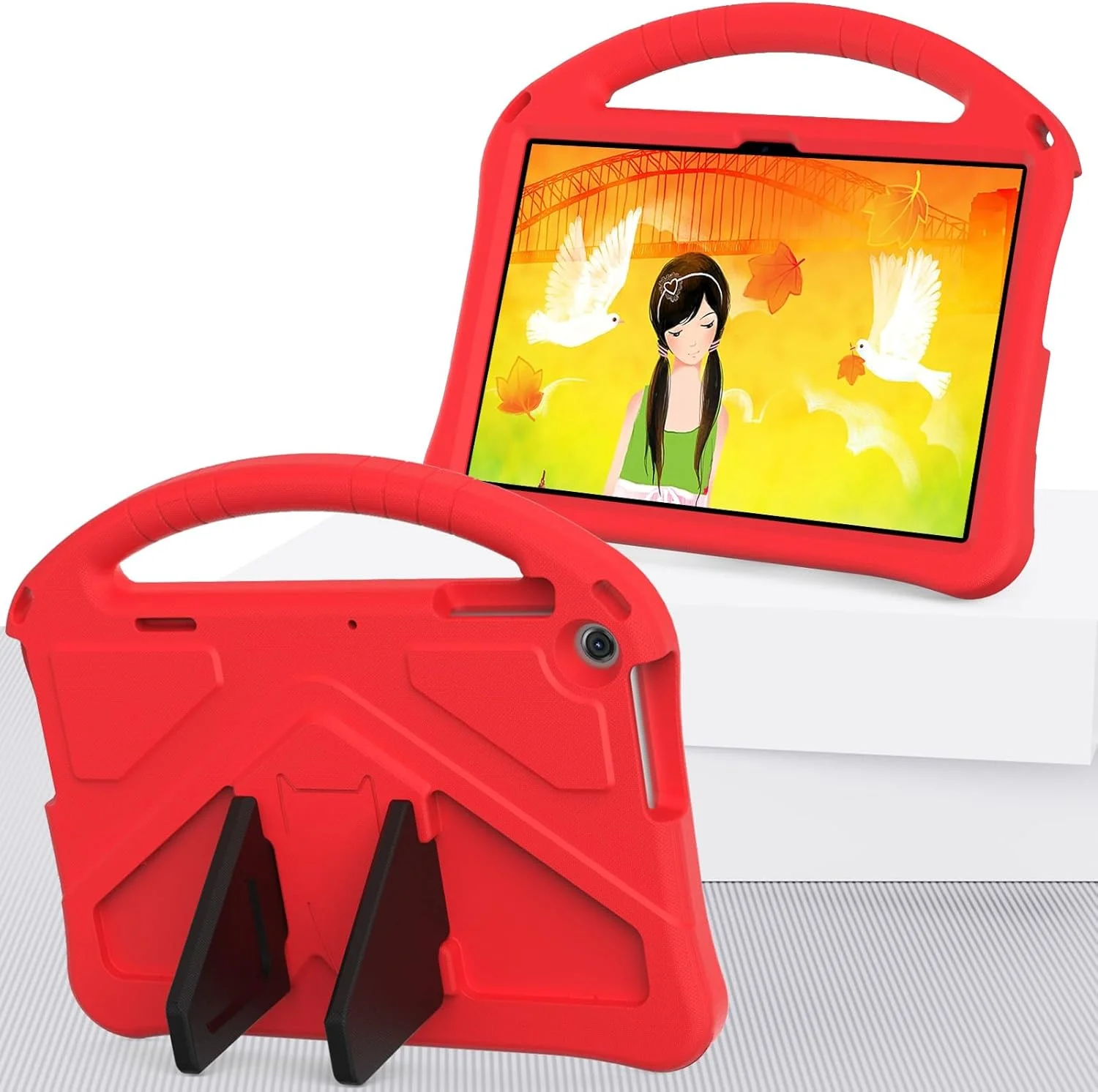 کیف تبلت مناسب برای کودکان، سازگار با تبلت لنوو تب M10 نسل سوم 10.1 اینچ TB328FU /TB328XU (2022)، کیف محافظ تبلت، پایه محافظ ضد ضربه