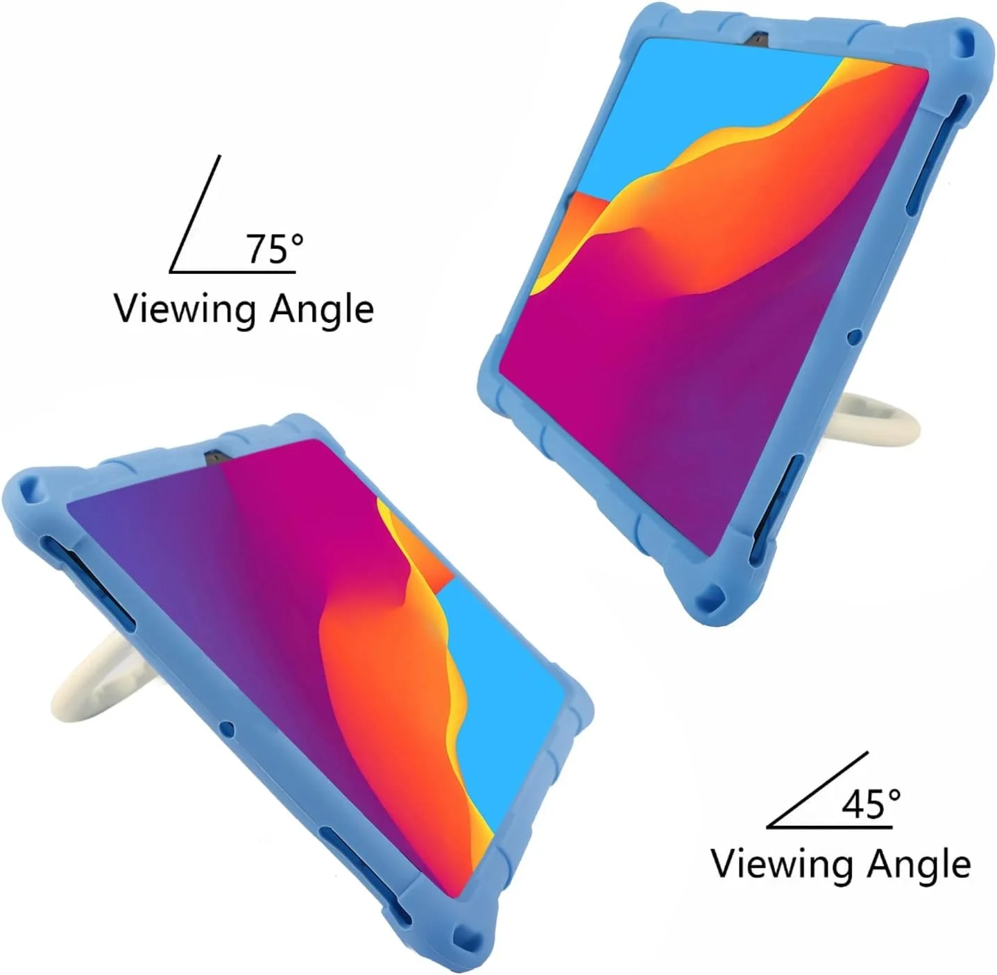 کیف تبلت مسافرتی سازگار با کودکان، مناسب برای تبلت لنوو تب P11 2020 (TB-J606F) و تب P11 پلاس 2021 (TB-J616F/J607F)، کیف سیلیکونی نرم و سبک وزن، با بند شانه