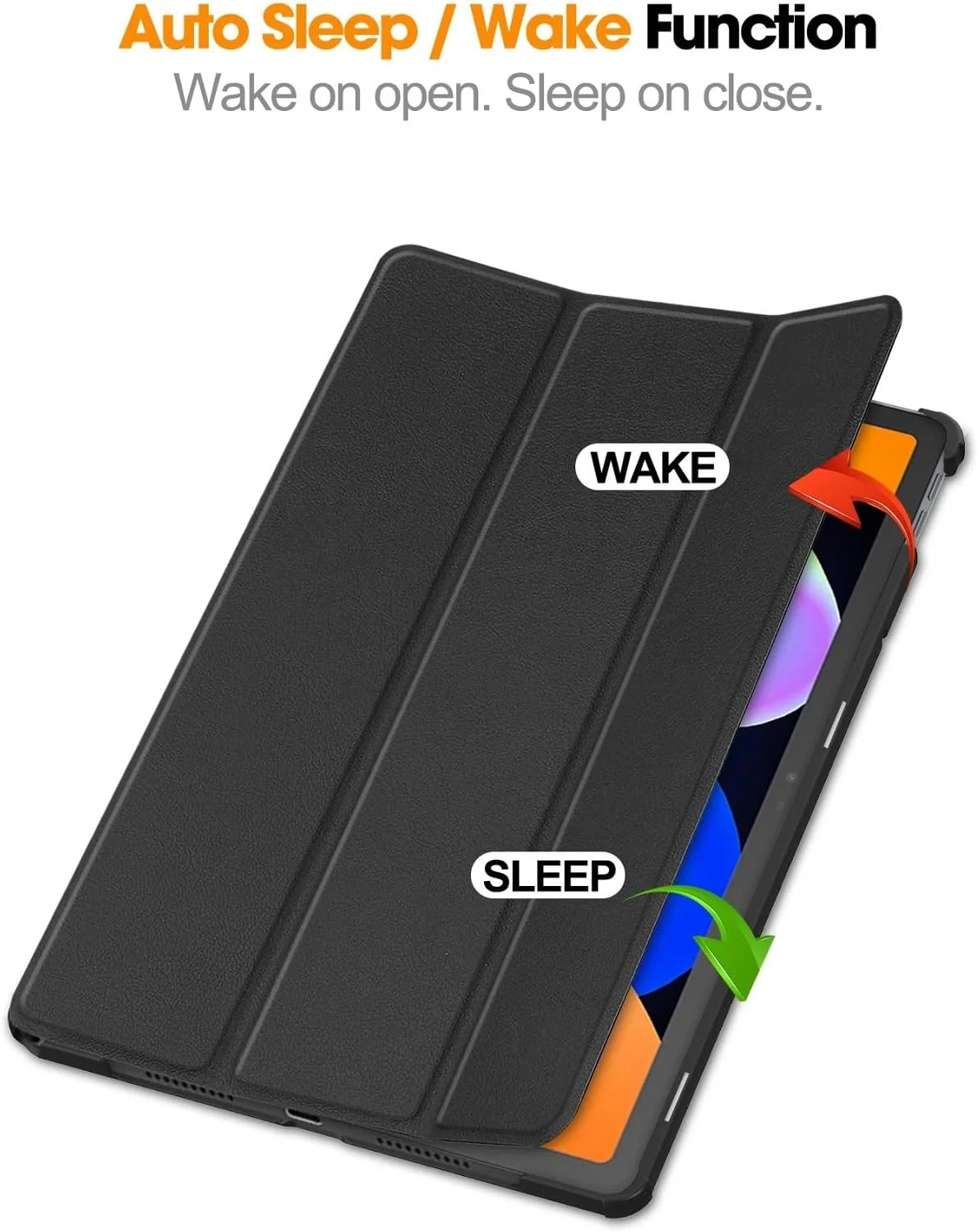 کیف تبلت Gruattreay برای لنوو Idea Tab 11 اینچ 2025 (TB336ZU/TB336FU)، کیف چرمی PU سه تایی تاشو سبک وزن، کاور محافظ ضد ضربه با قابلیت بیدار شدن/خواب خودکار (گربه تنبل)