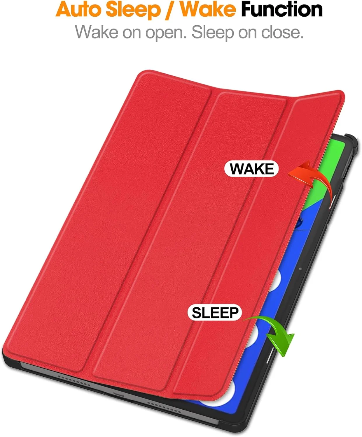 کیف تبلت RanTuo برای Lenovo Xiaoxin Pad Pro 12.7 2025، چرم PU، سبک و نازک، ضد آب، ضد گرد و غبار، محافظ ضد افتادن برای Lenovo Xiaoxin Pad Pro 12.7 2025 (قرمز)
