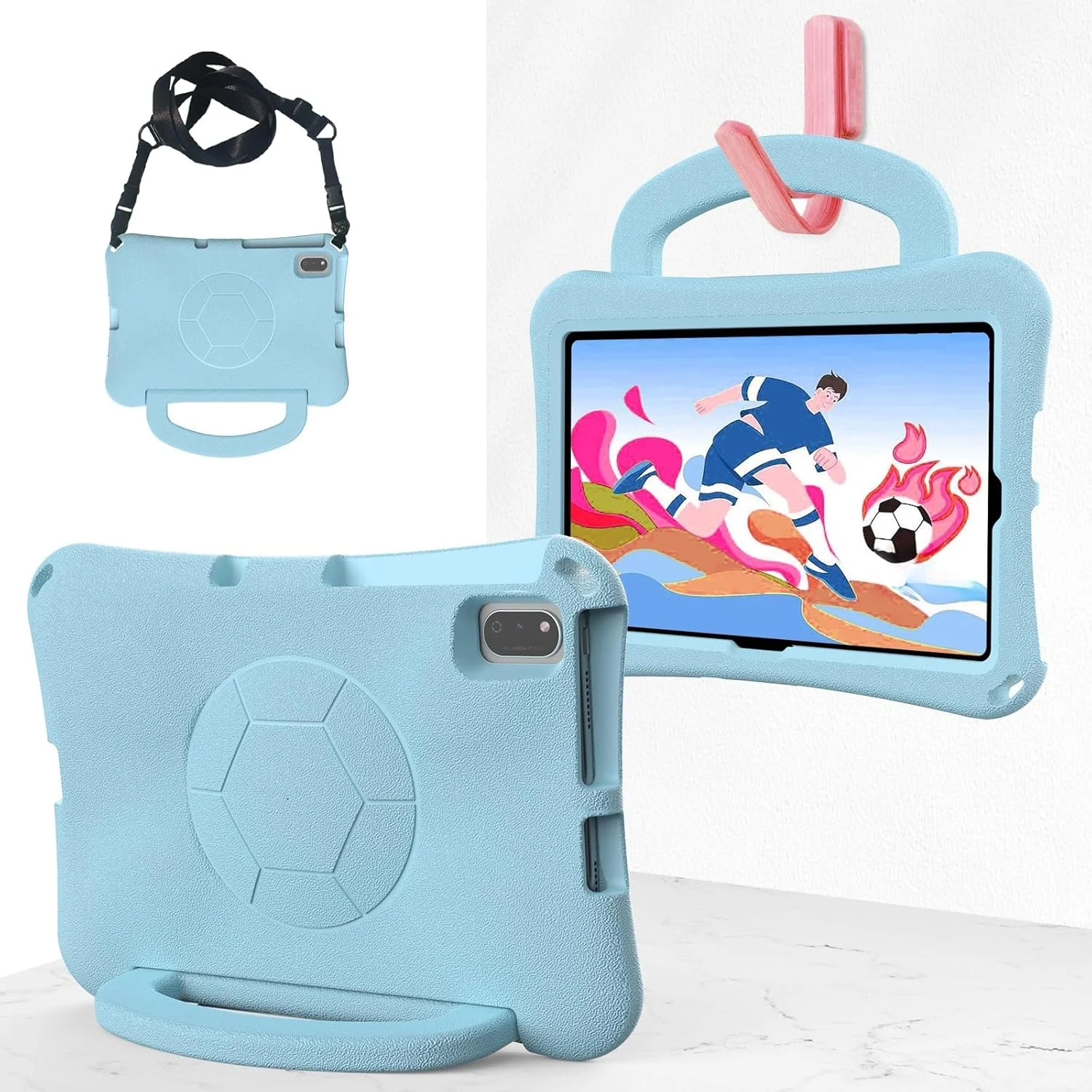 کیف تبلت کودکانه مناسب برای تبلت لنوو تب M10 پلاس 10.3 اینچ/K10 10.3 اینچ TB-X606F/TB-X606X/TB-X6C6F/TB-X6C6X، کیف EVA بادوام، سبک وزن و محافظ ضد ضربه