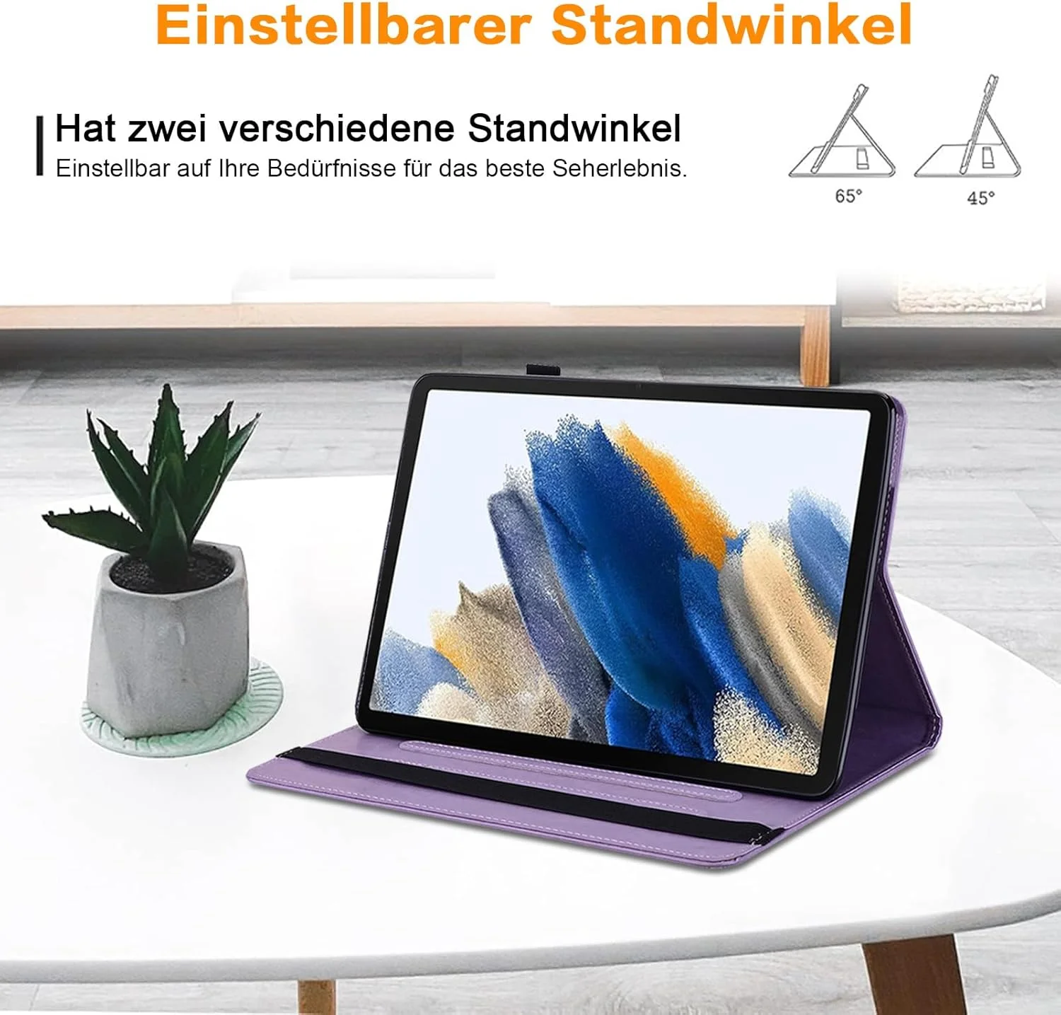 کیف محافظ تبلت لنوو تب M11 (TB330FU/TB330XU) سایز 11 اینچ مدل 2024 به همراه قلم و جای قلم، دارای جای کارت و قابلیت استند، کیف محافظ شیک و تاشو برای تبلت لنوو تب M11، رنگ بنفش