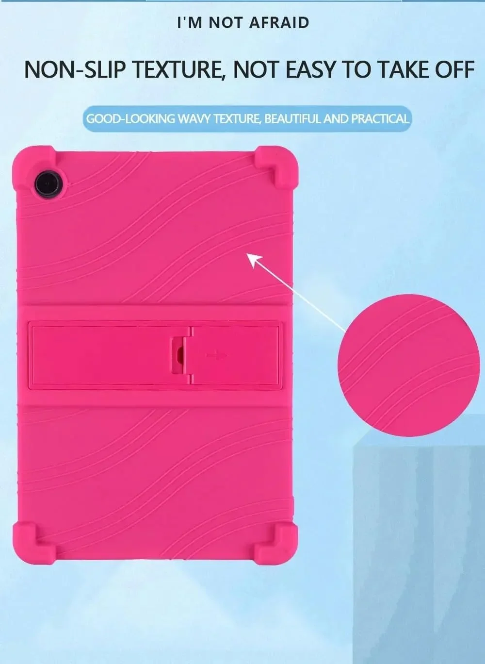 کاور تبلت گرواتری مناسب برای تبلت لنوو تب 10.1 اینچی (2025) مدل TB311FU، [مناسب کودکان] کاور سیلیکونی نرم ضخیم با 4 گوشه تقویت شده، ضد ضربه و محافظ با استند چند زاویه ای (مشکی)