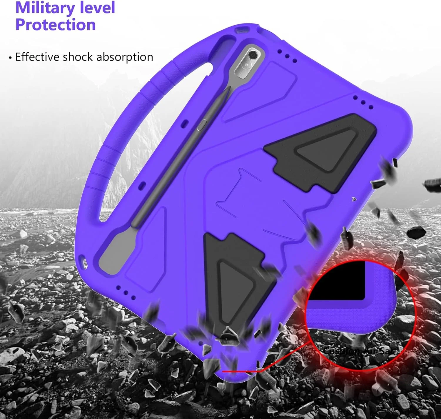 کیف تبلت مسافرتی سازگار با کودکان، سازگار با تبلت لنوو پد پرو 11.5/پد پرو 2022، کیف محافظ سبک و مقاوم در برابر ضربه EVA مناسب برای کودکان، روکش محافظ