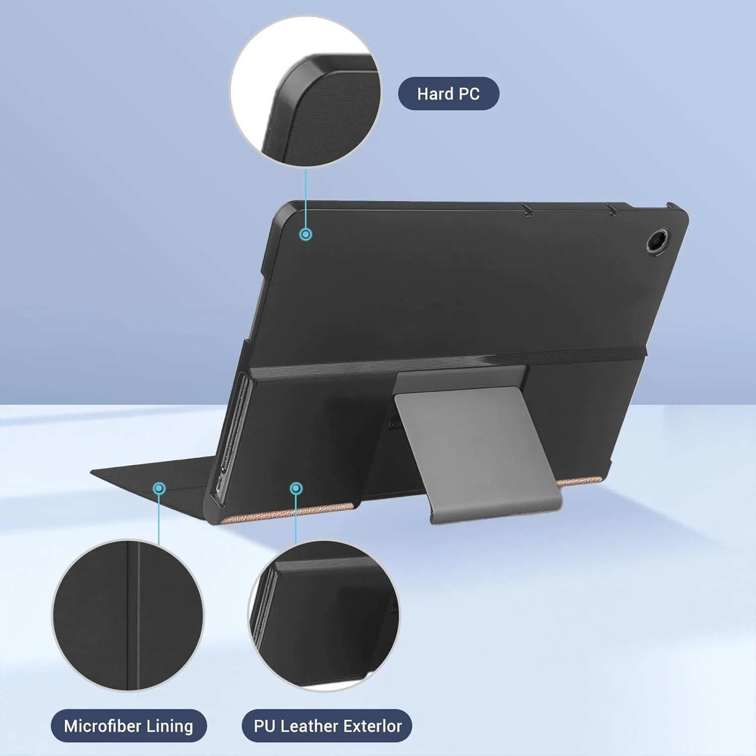کیف تبلت پروکیس برای لنوو تب پلاس 11.5 اینچ 2024، کاور هوشمند سخت برای تبلت 11.5 اینچی لنوو تب پلاس نسخه 2024 - رزگلد