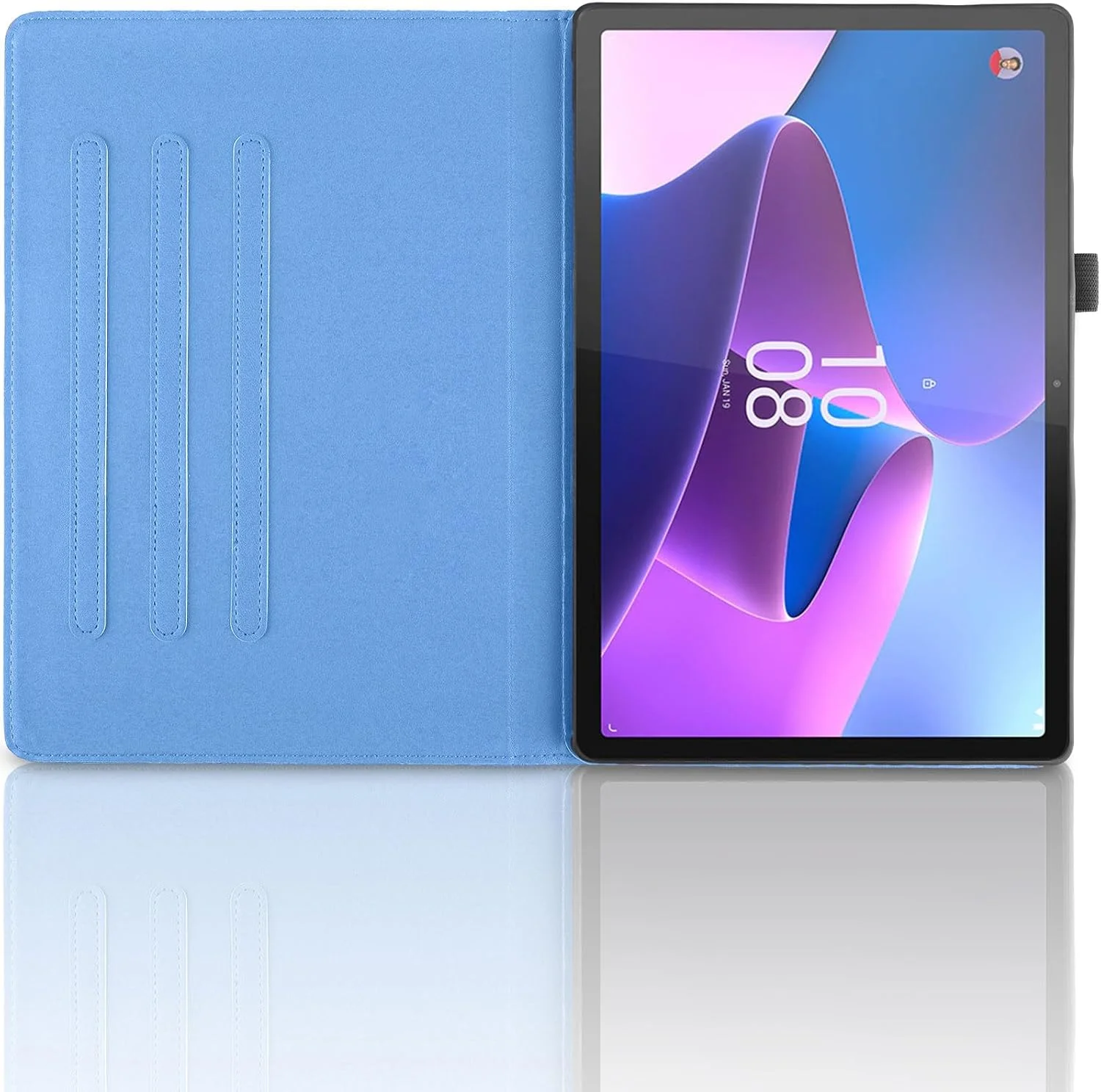 SLLMYYX 360 Degree Rotating Tablet Case Compatible with Lenovo Tab P11 (2nd Gen) 11.5 inch 2022, Life Tree Slim Folio Stand Cover (Blue)